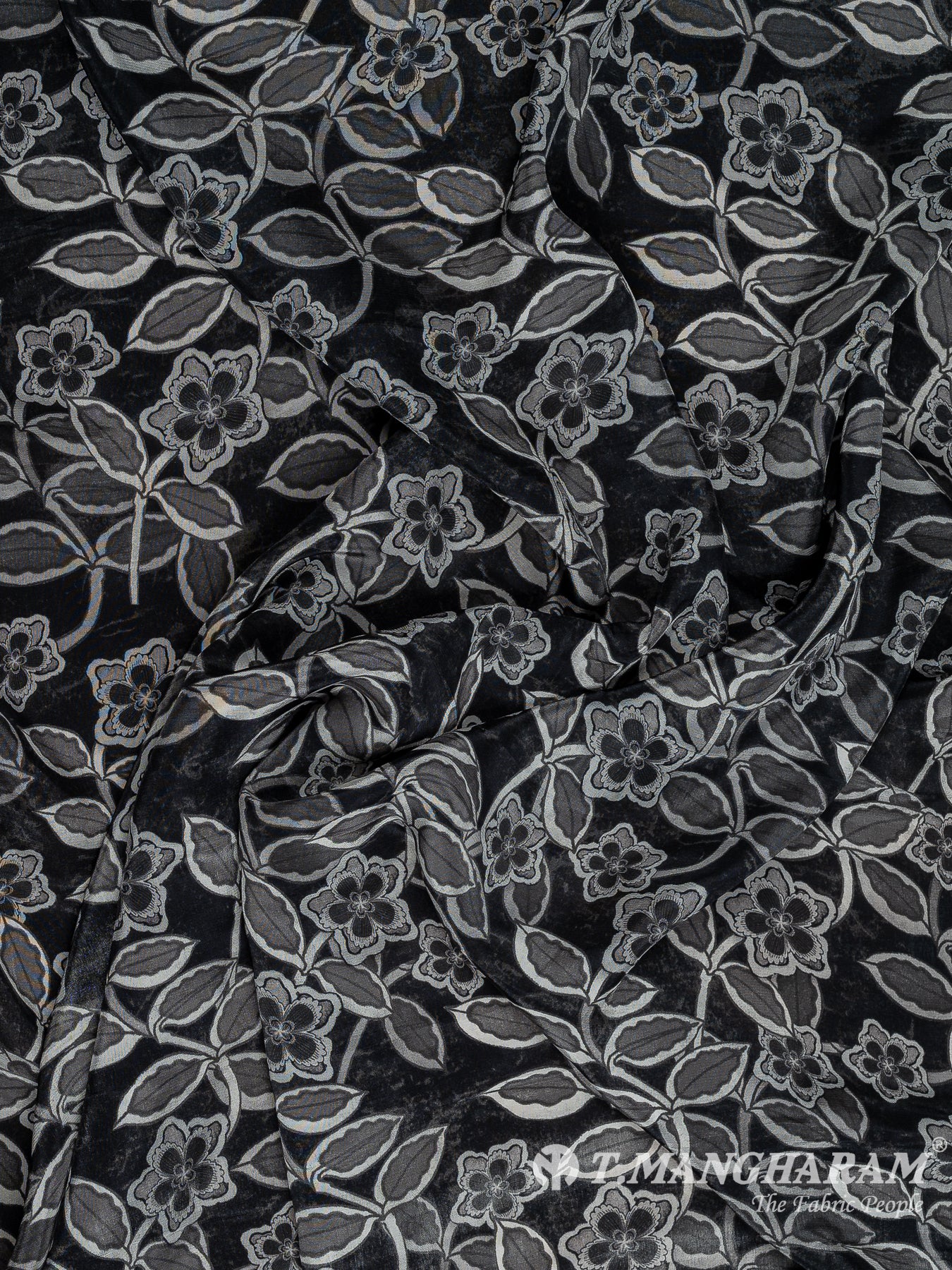 Black Crepe Fabric - EC10573