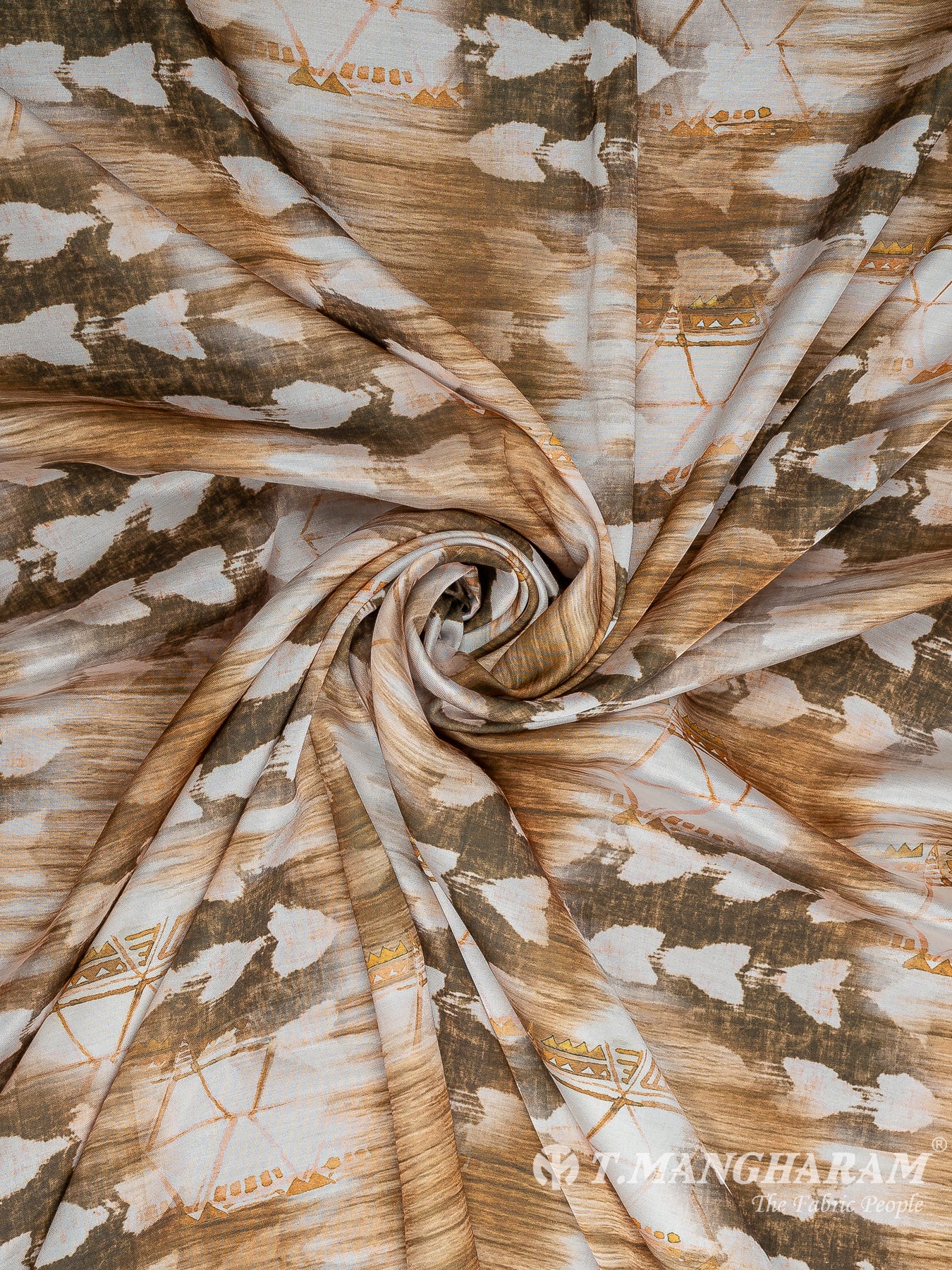 Brown Satin Fabric - EC10669