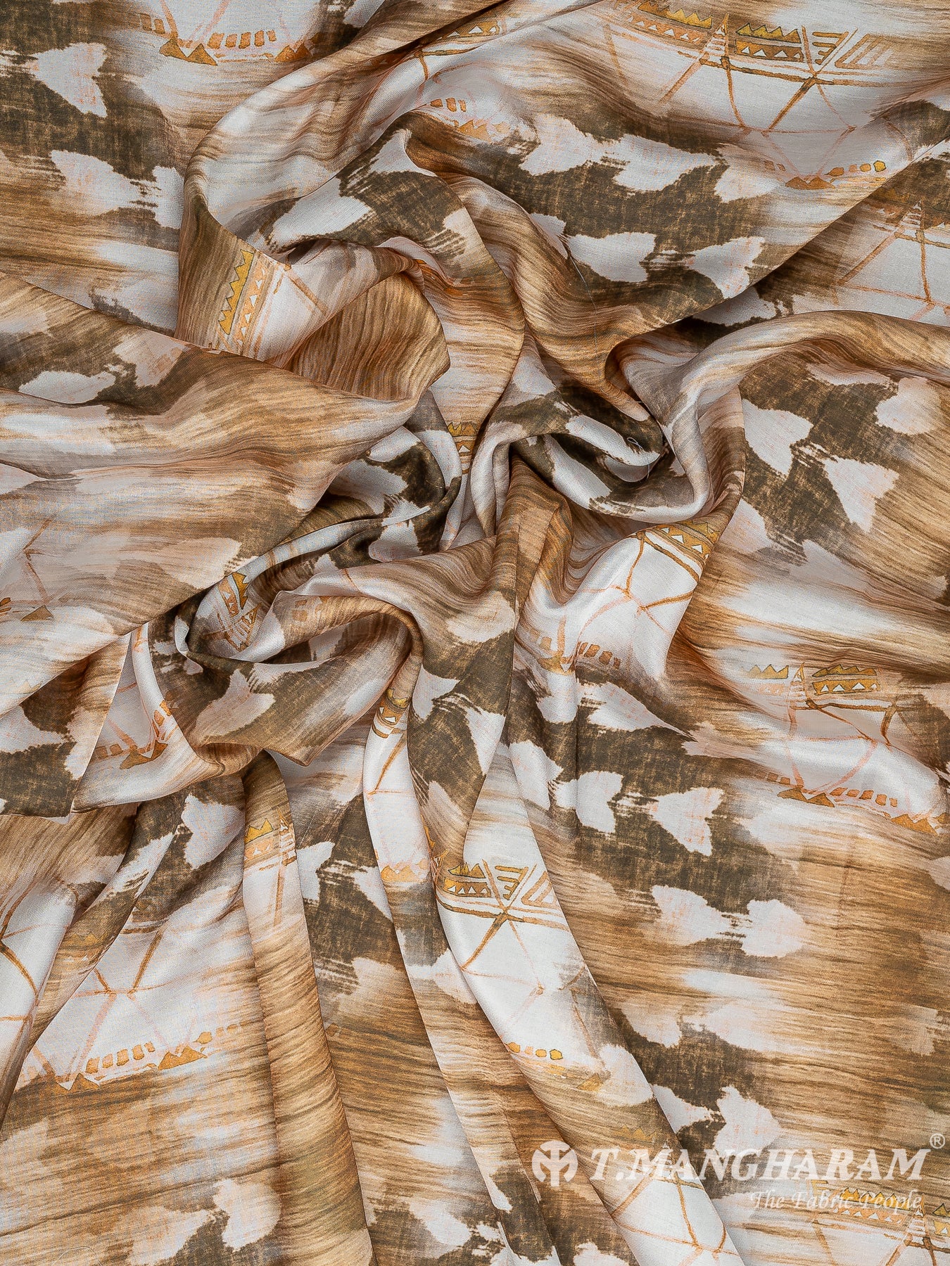 Brown Satin Fabric - EC10669