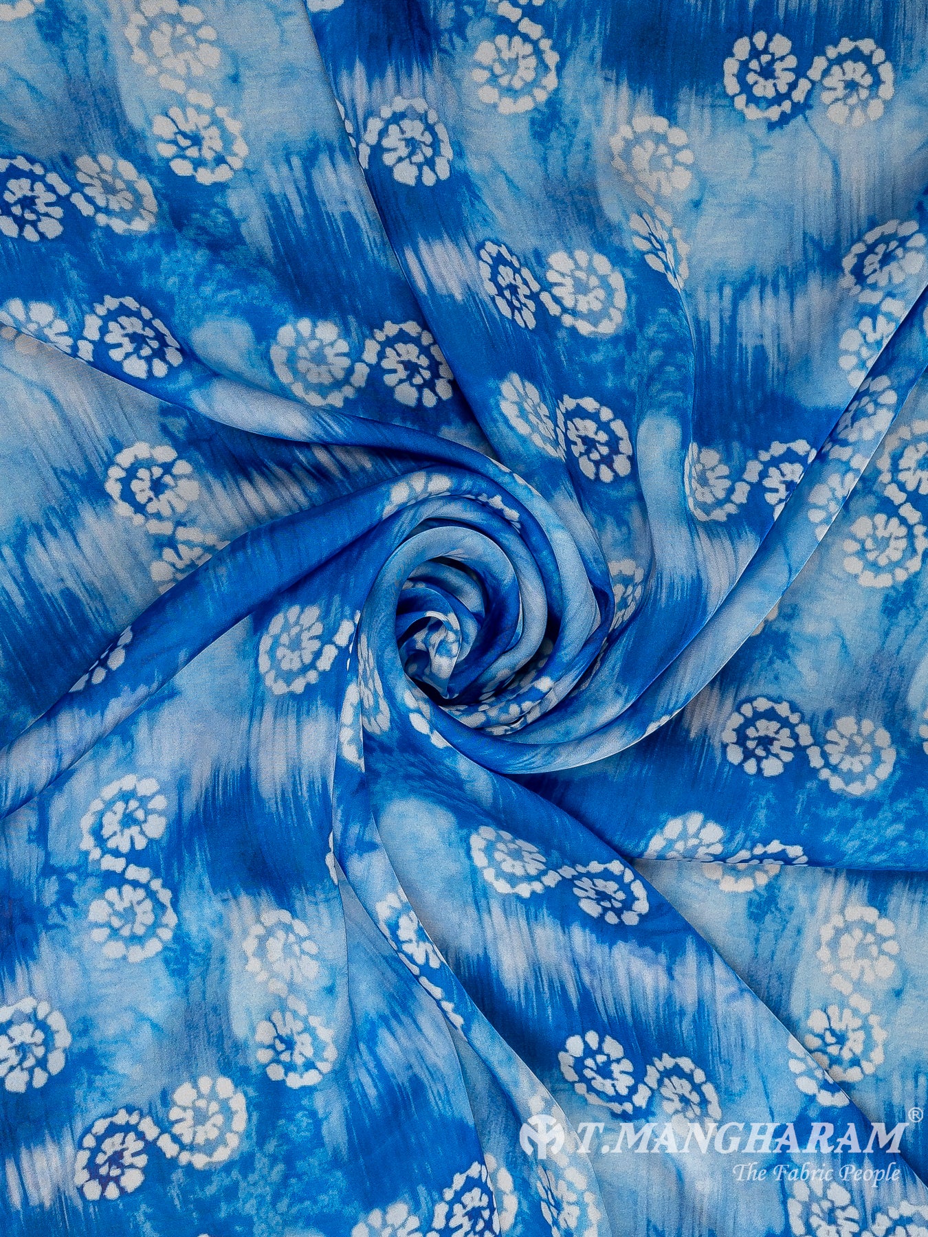 Blue Satin Fabric - EC10672