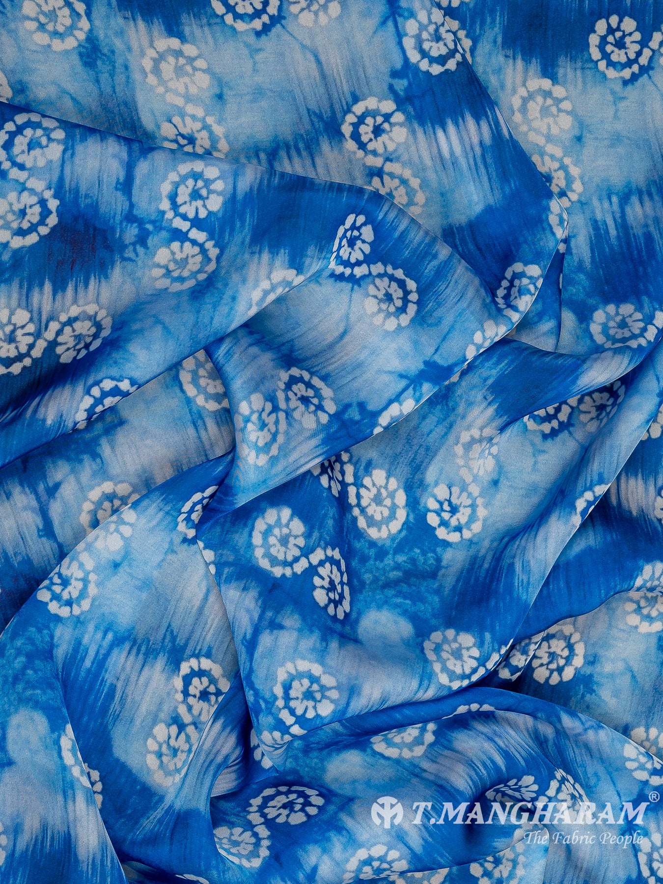 Blue Satin Fabric - EC10672