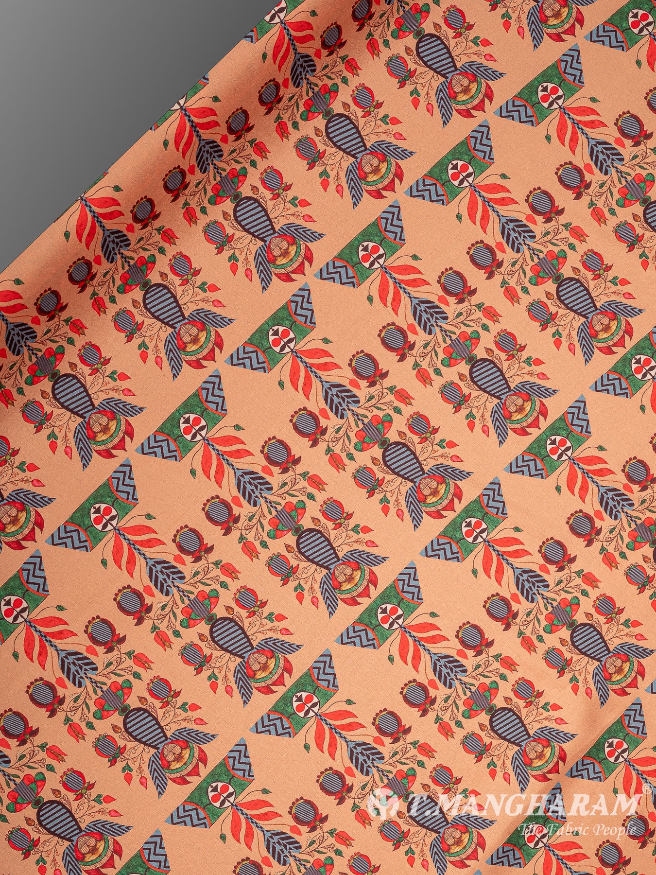 Peach Satin Fabric - EC10662