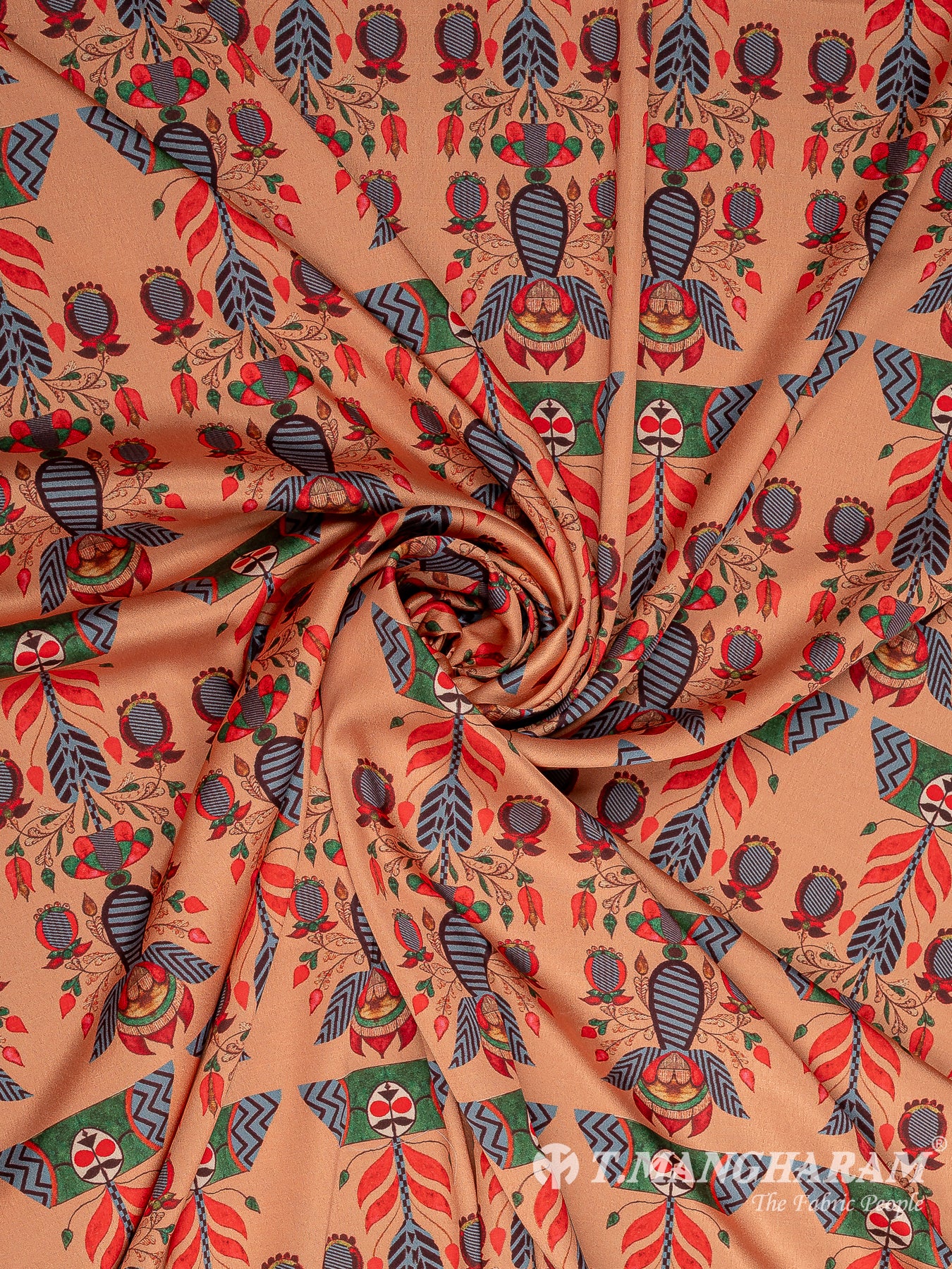 Peach Satin Fabric - EC10662