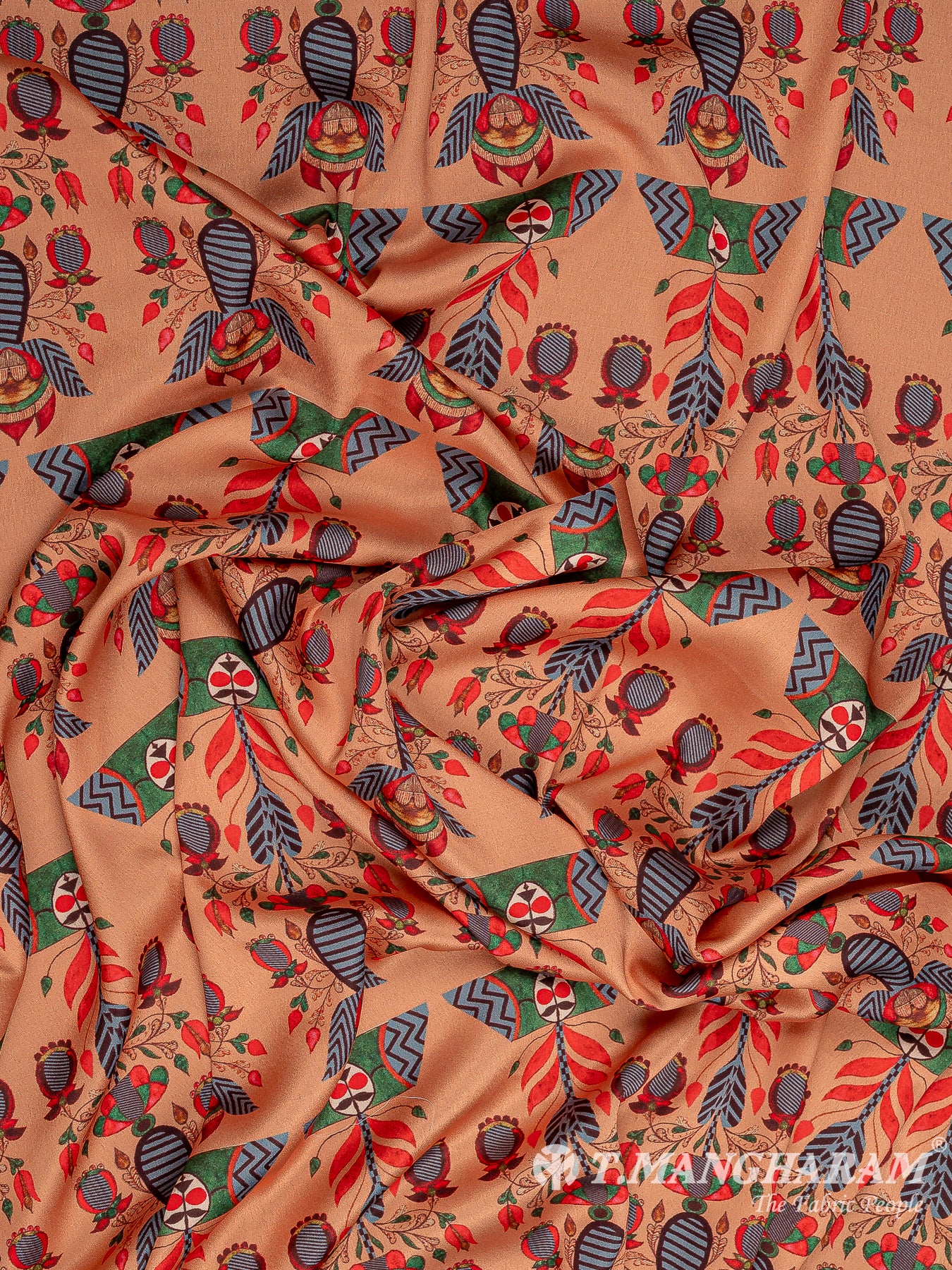 Peach Satin Fabric - EC10662