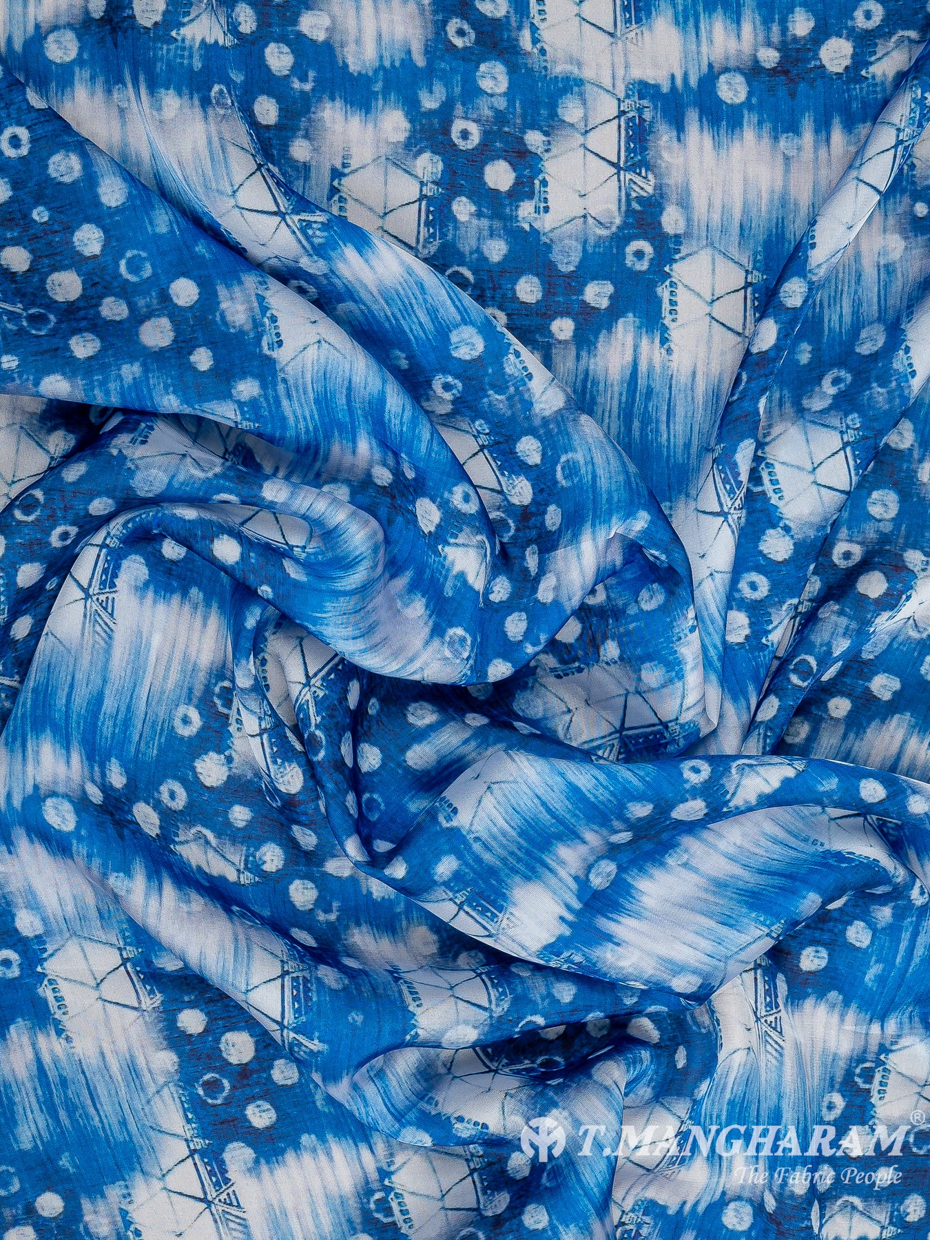 Blue Crepe Fabric - EC10680