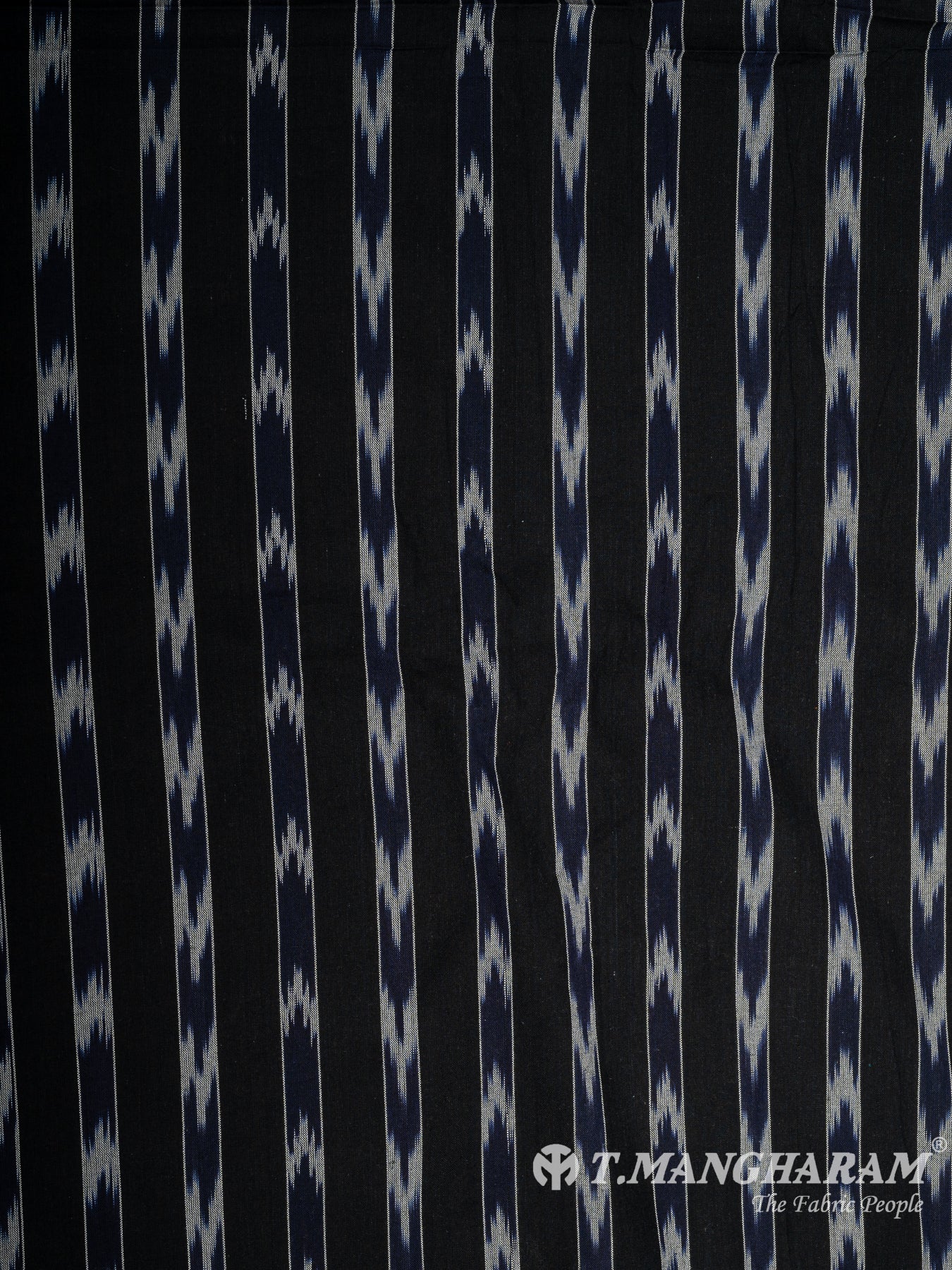 Black Ikat Cotton Fabric - EB7778