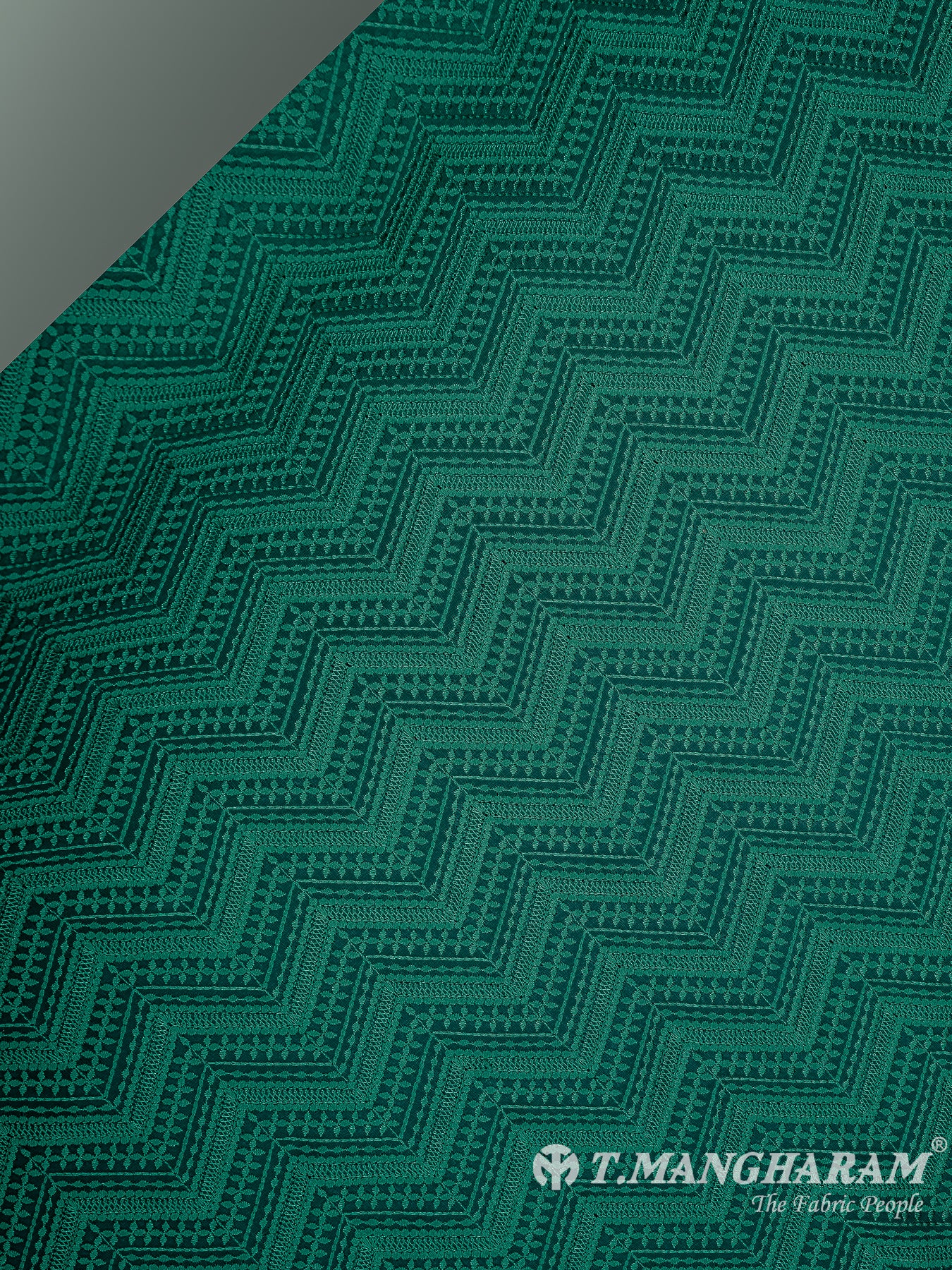 Green Georgette Fabric - EB8031 view-2