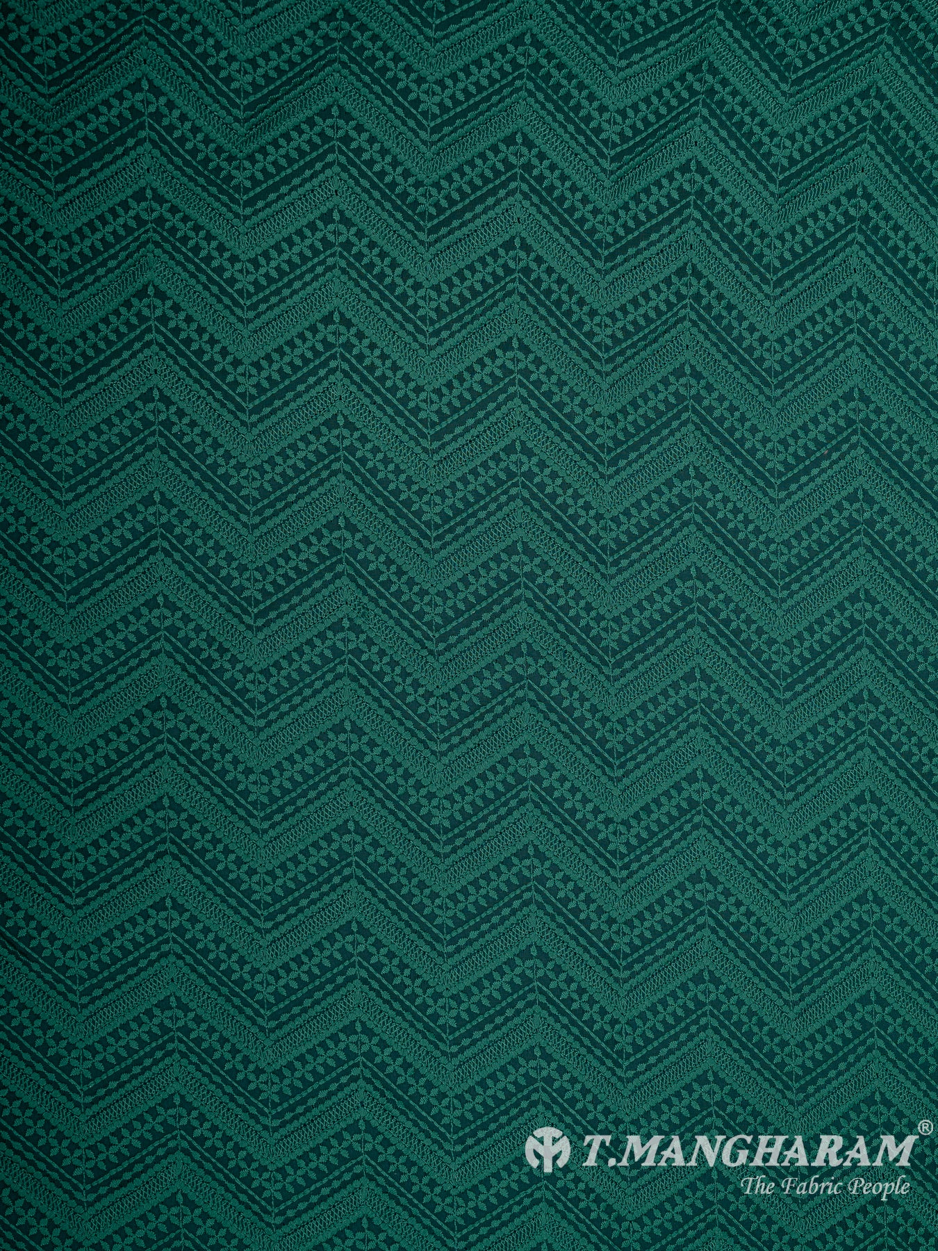 Green Georgette Fabric - EB8031 view-3