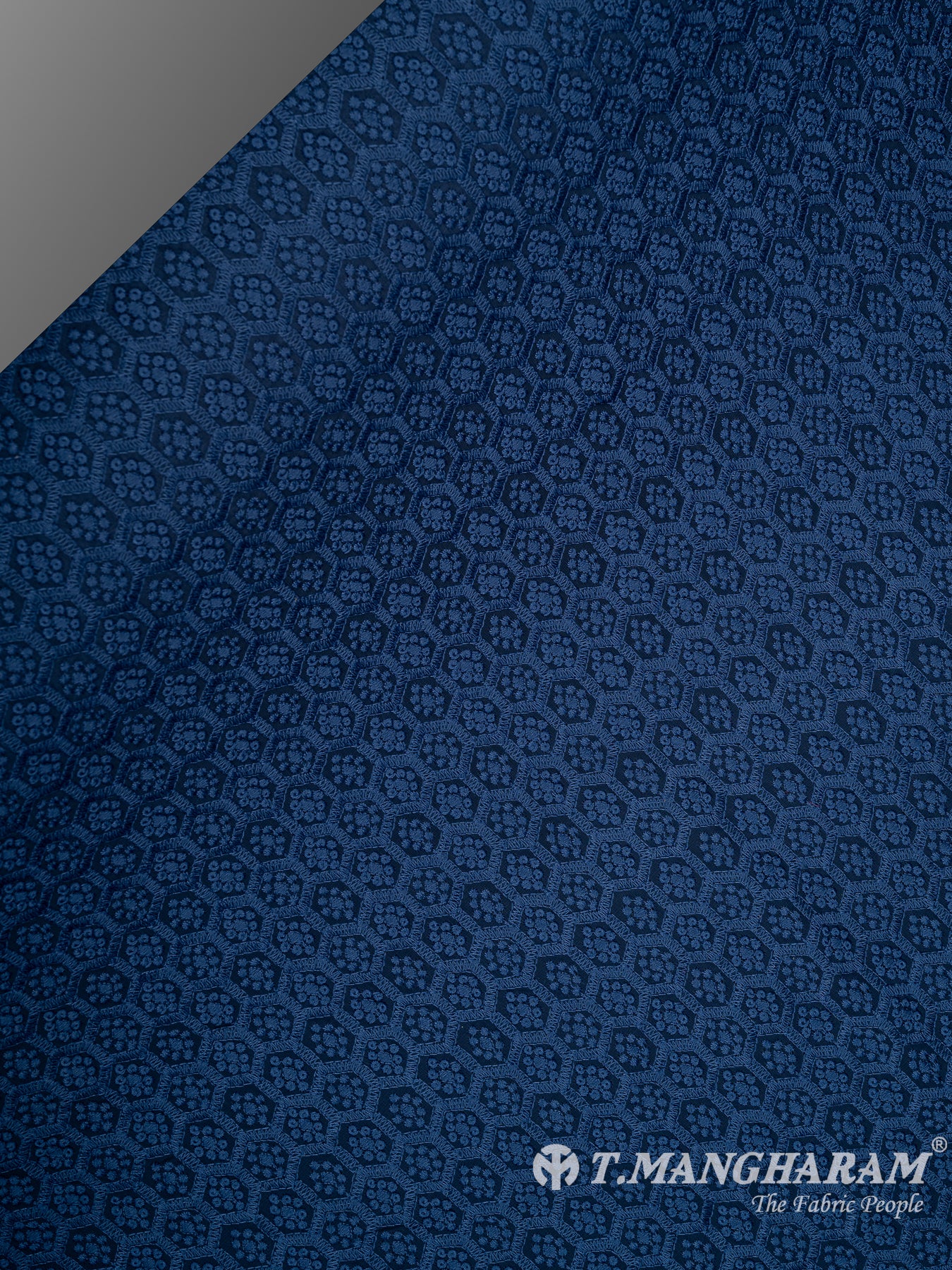 Blue Georgette Fabric - EB8027 view-2