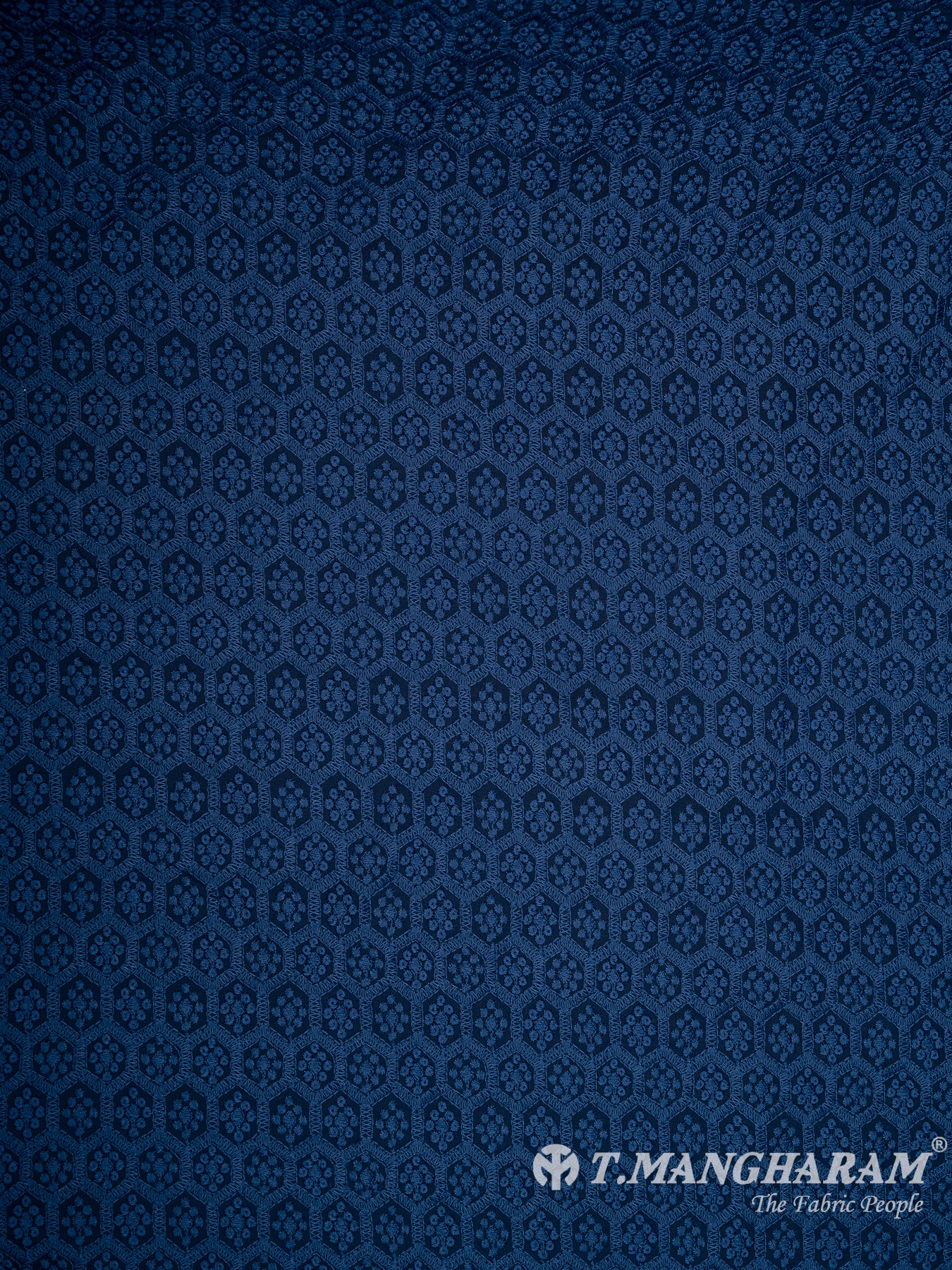 Blue Georgette Fabric - EB8027 view-3