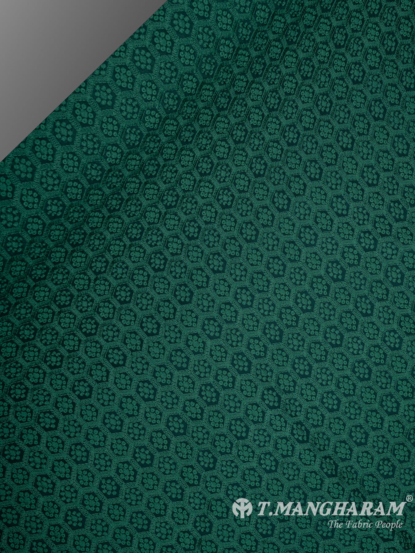 Green Georgette Fabric - EB8028 view-2