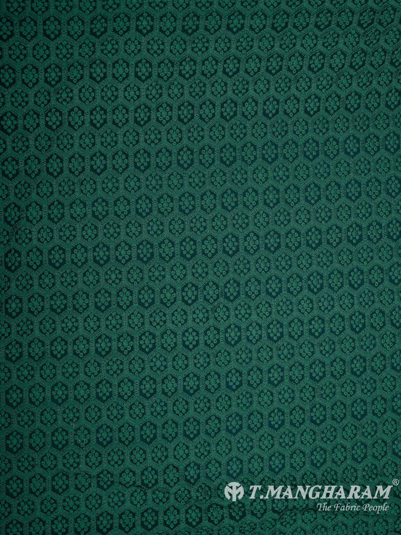 Green Georgette Fabric - EB8028 view-3