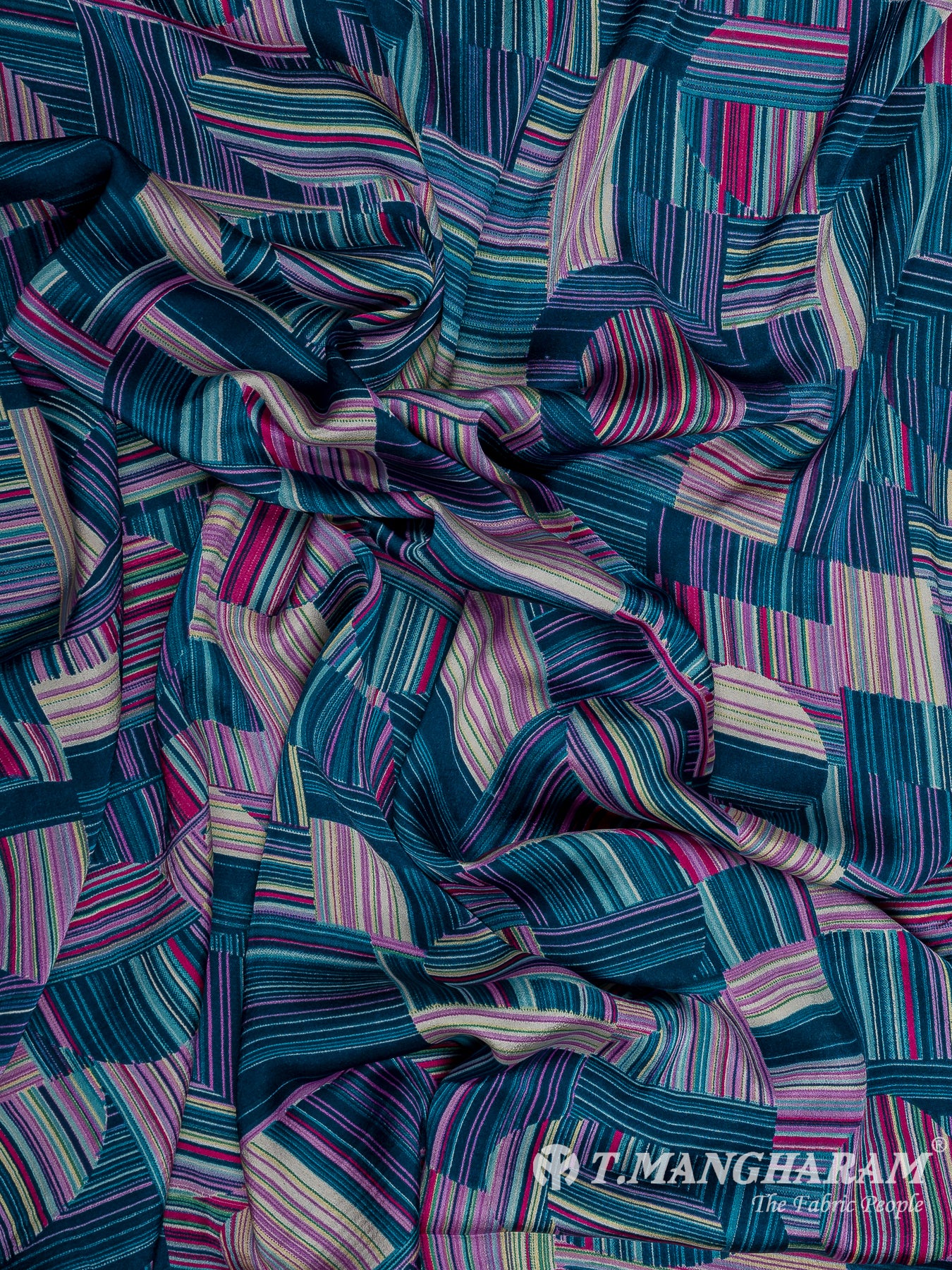 Multicolor Satin Fabric - EA3492 view-4