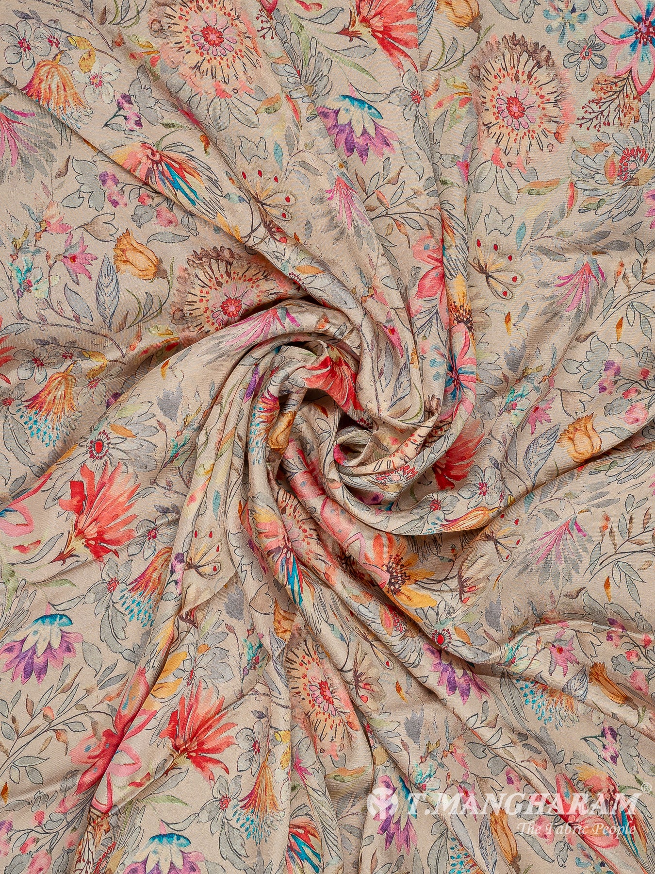 Peach Satin Fabric - EA3439