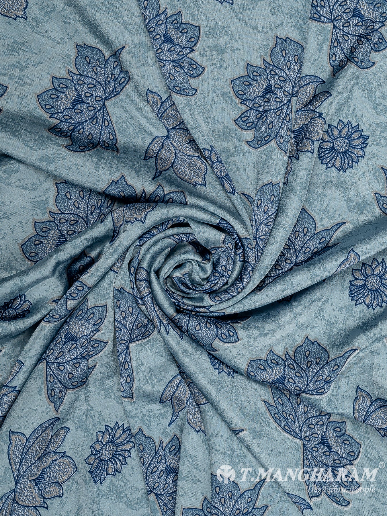Blue Satin Fabric - EA3499