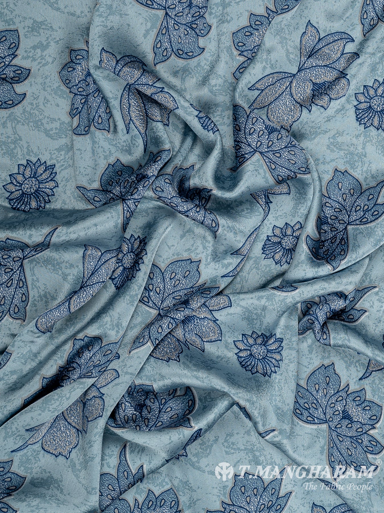 Blue Satin Fabric - EA3499