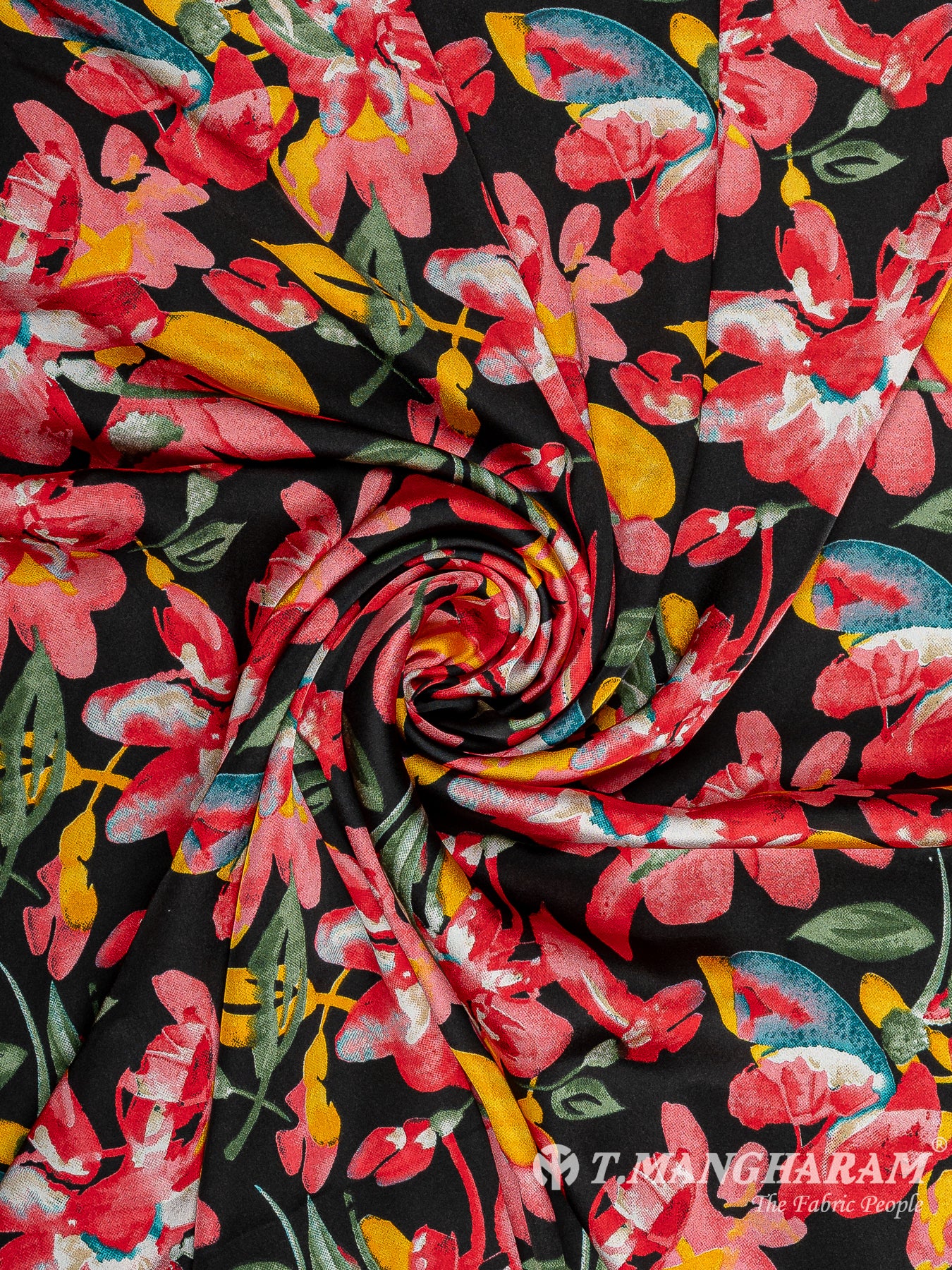 Black Satin Fabric - EB8286