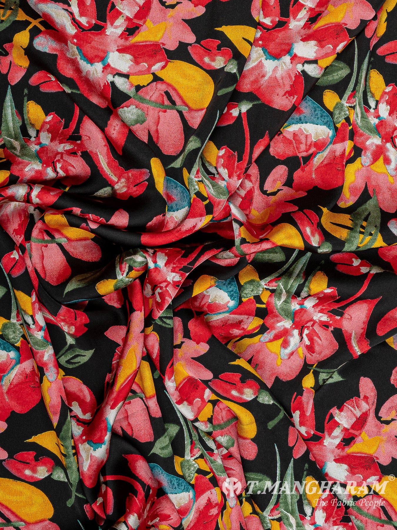 Black Satin Fabric - EB8286