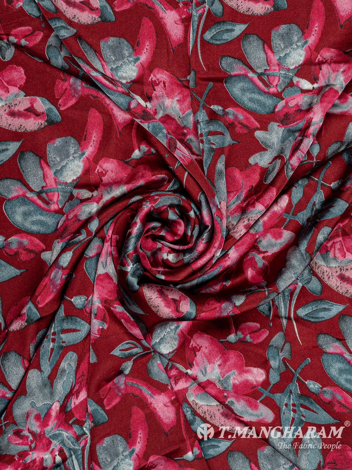 Maroon Satin Fabric - EB8296