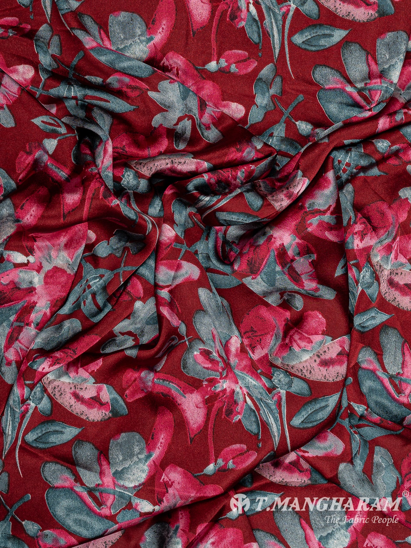 Maroon Satin Fabric - EB8296