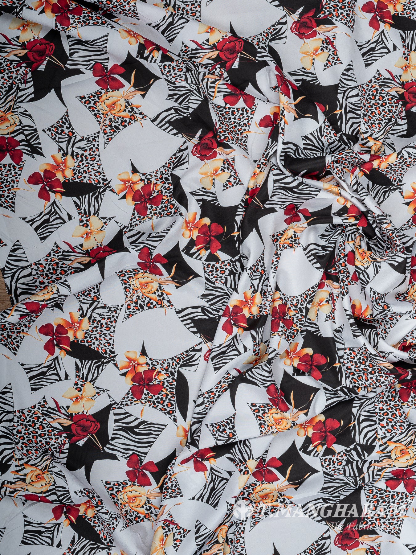 White Crepe Fabric - EB8499