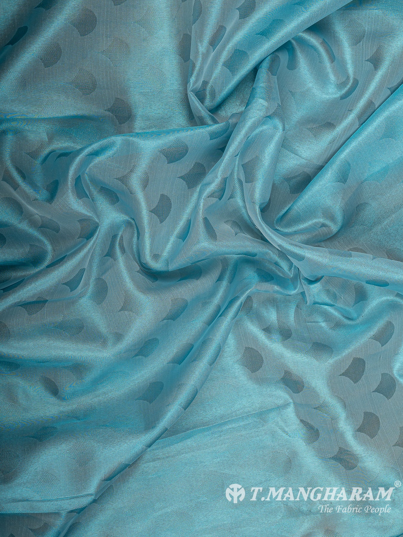 Blue Semi Banaras Fabric - EA3606
