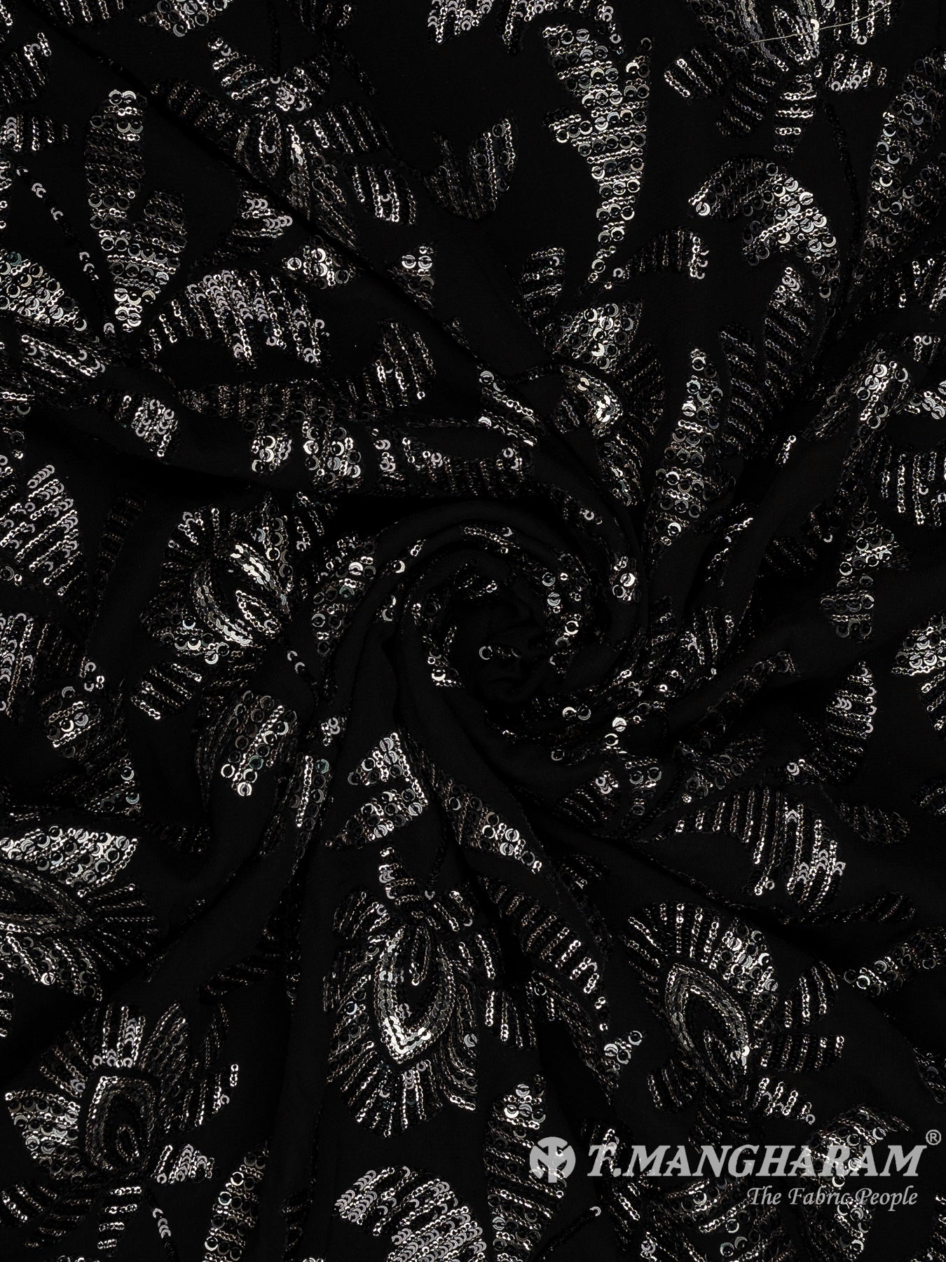 Black Fancy Net Fabric - EC11542