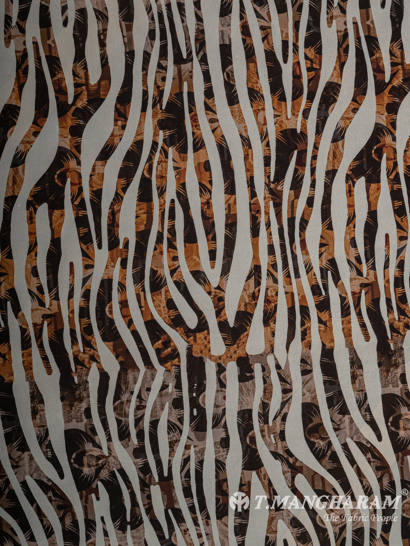 Brown Georgette Fabric - EC11380