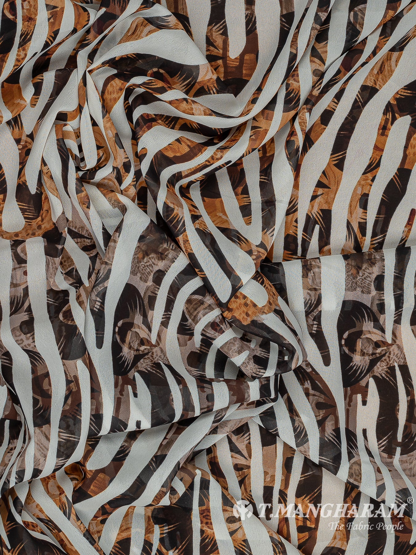 Brown Georgette Fabric - EC11380