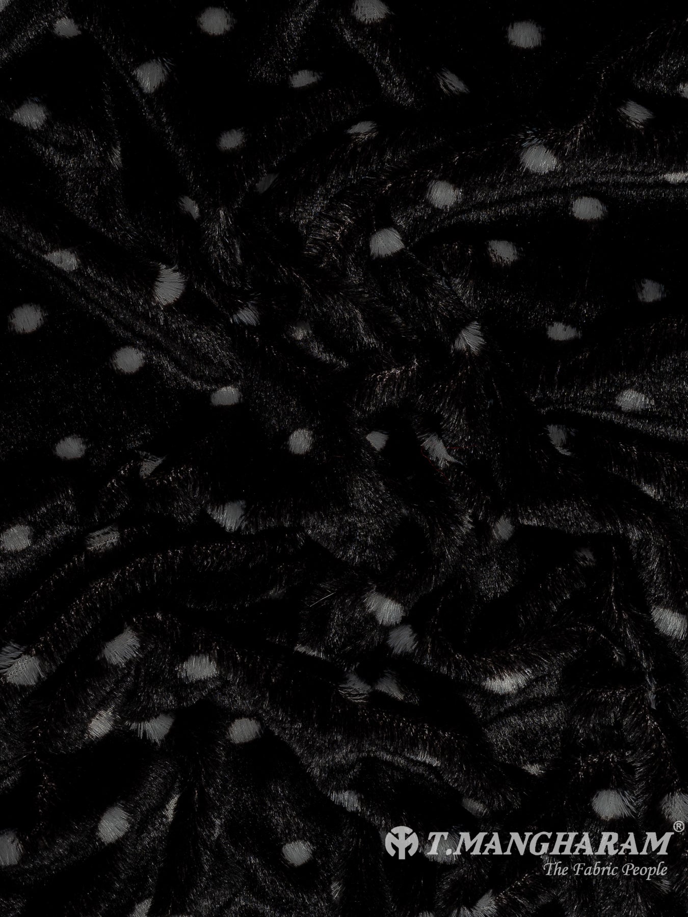Black Fur Fabric - EC11537
