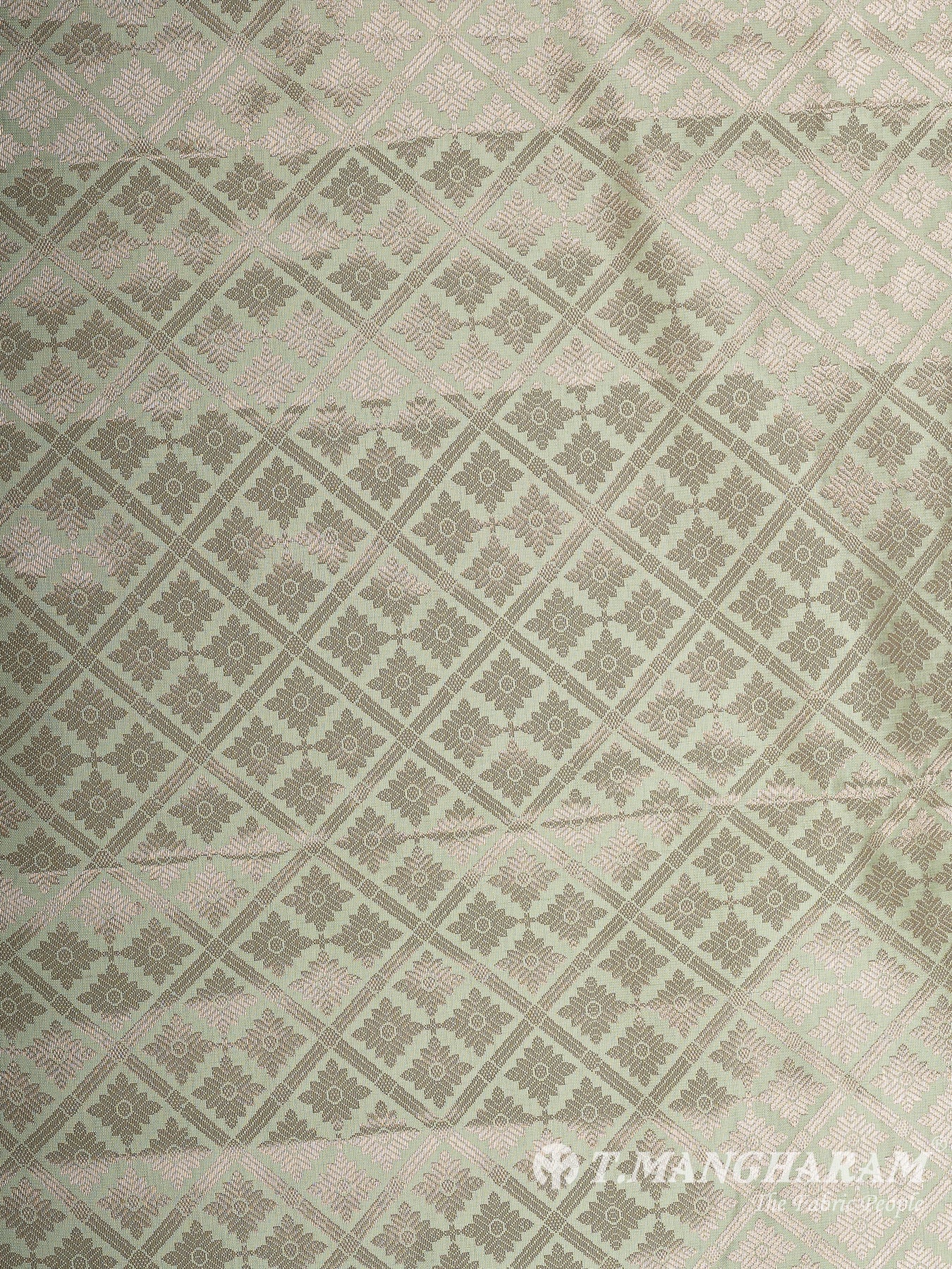 Green Semi Banaras Fabric - EB8661