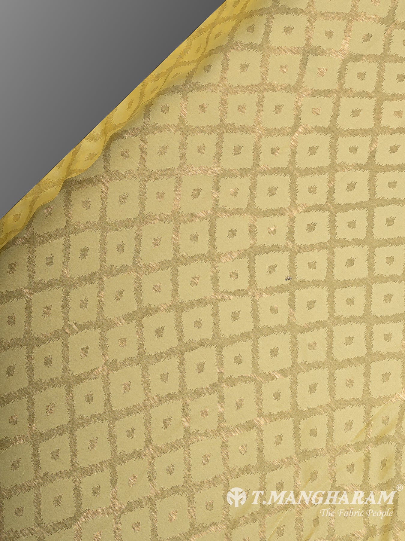 Yellow Georgette Satin Fabric - EC11610