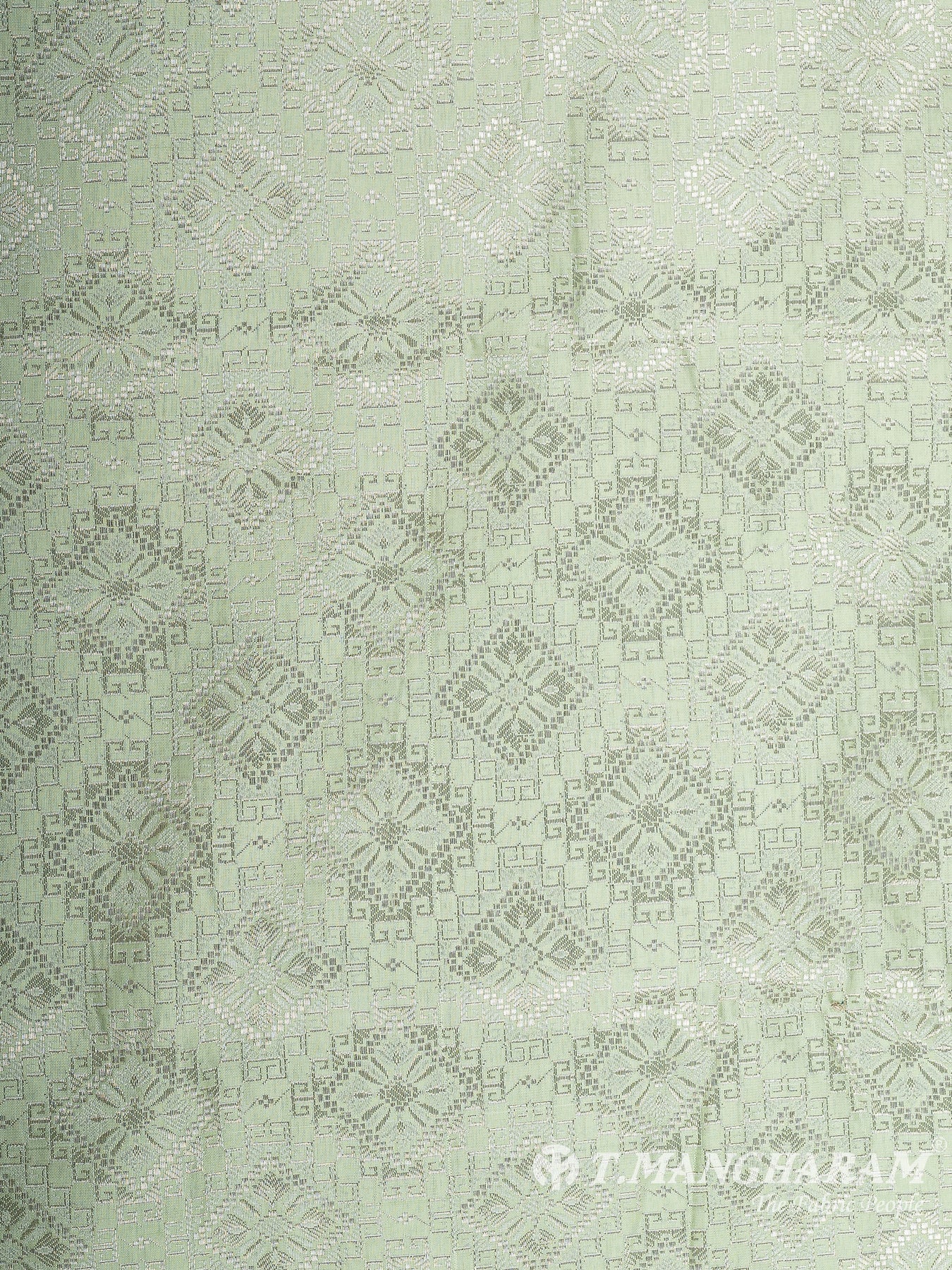 Green Semi Banaras Fabric - EB8664