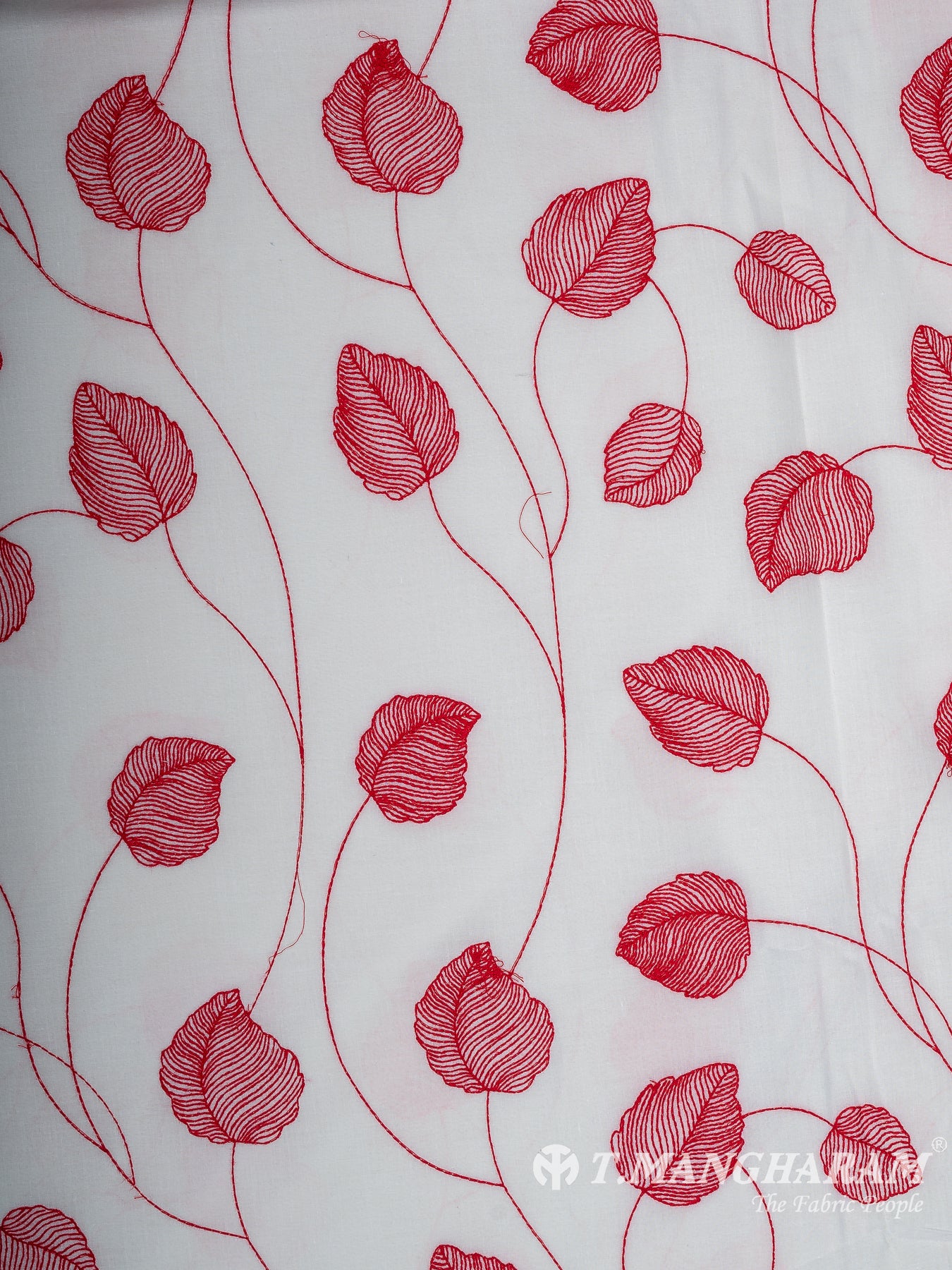 Pink Cotton Embroidery Fabric - EM00018