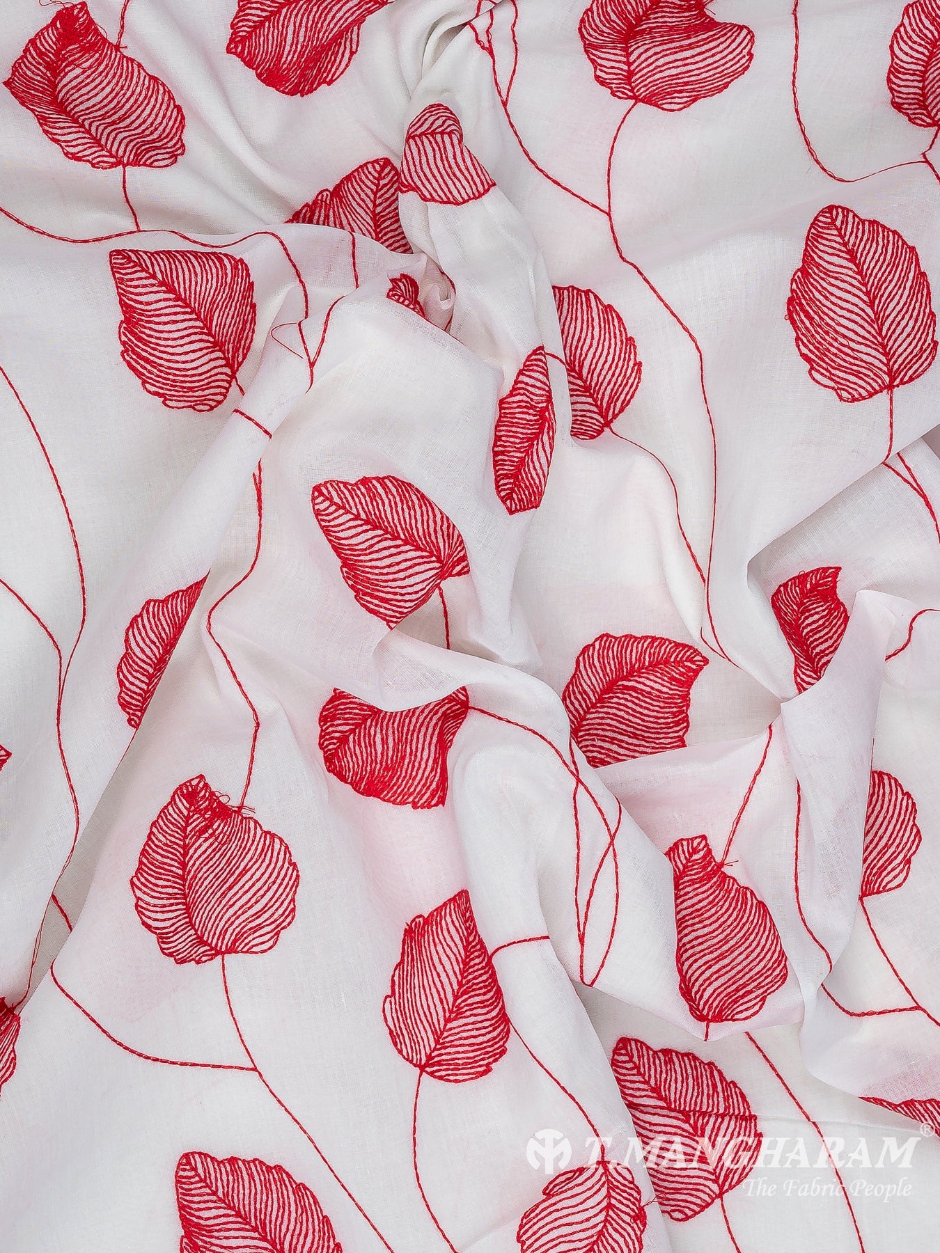 Pink Cotton Embroidery Fabric - EM00018