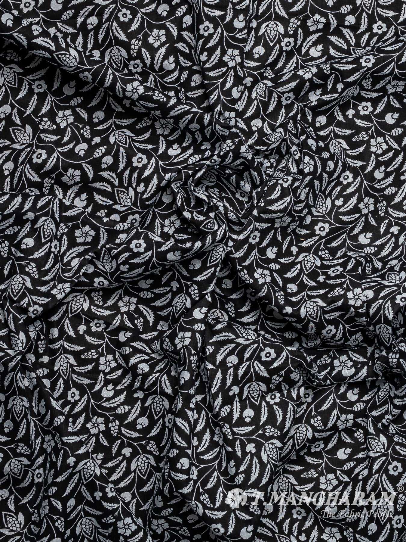 Black Cotton Fabric - EA3824