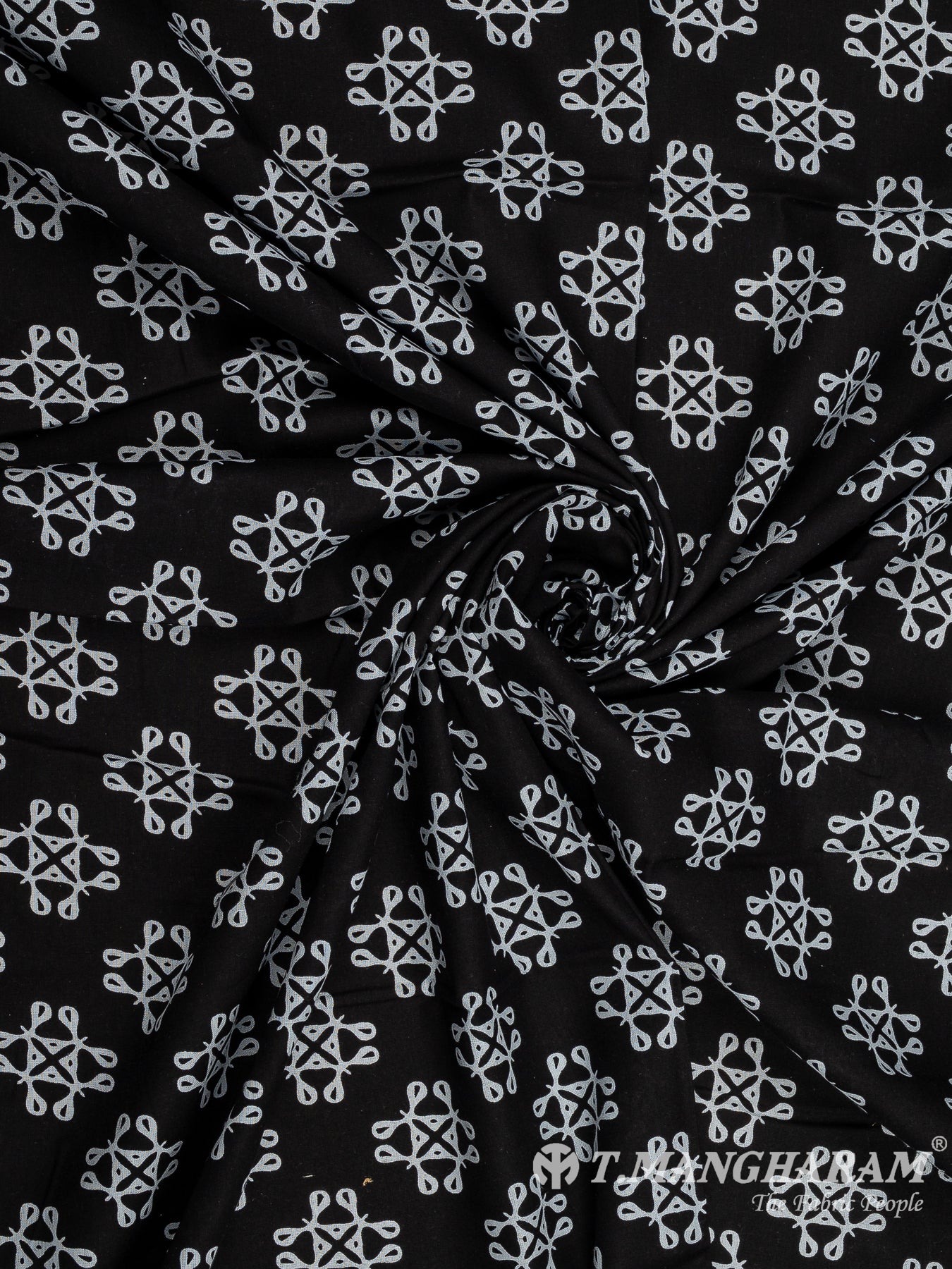 Black Cotton Fabric - EA3820 view-1