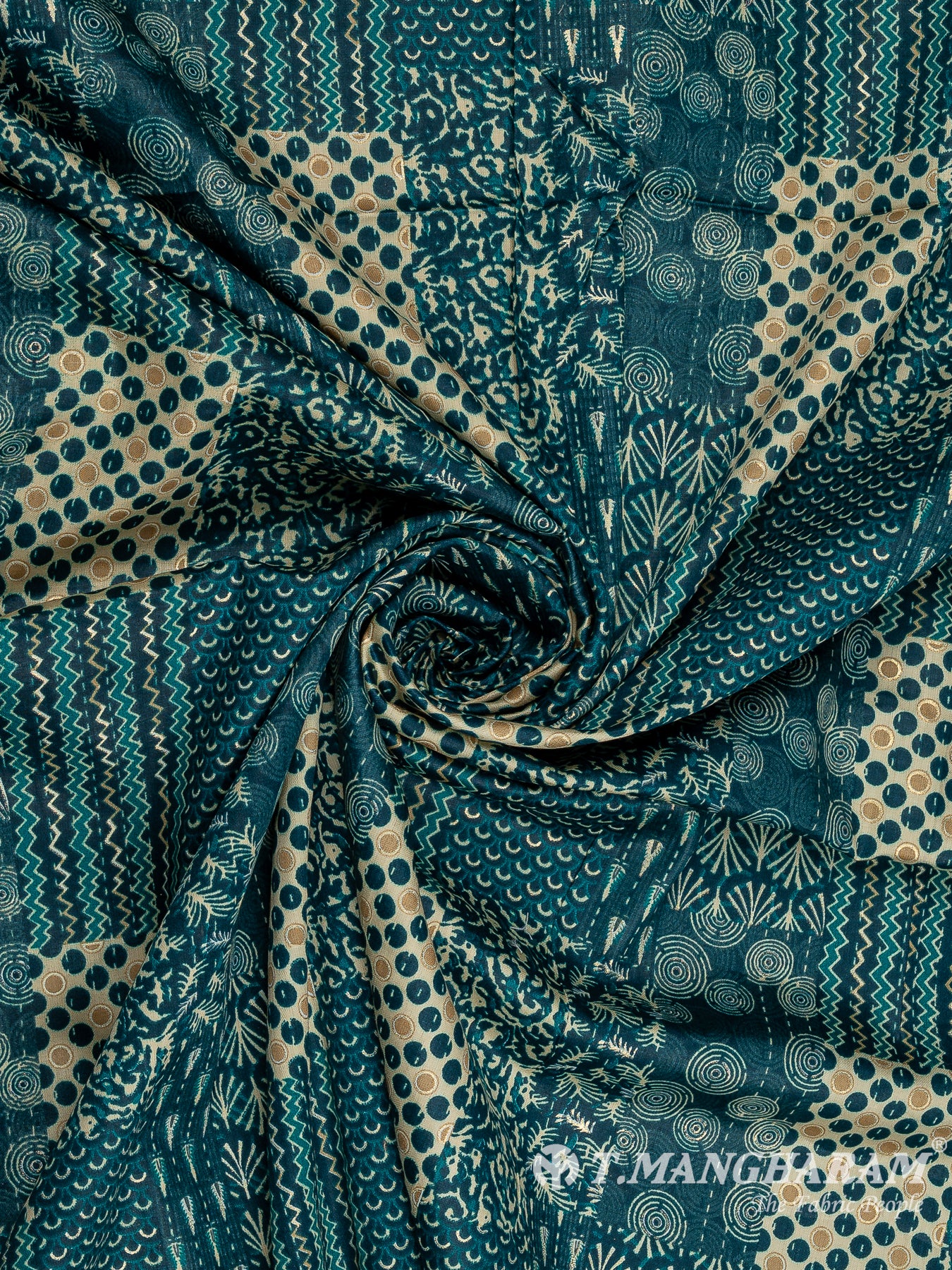 Blue Cotton Fabric - EA3816 view-1