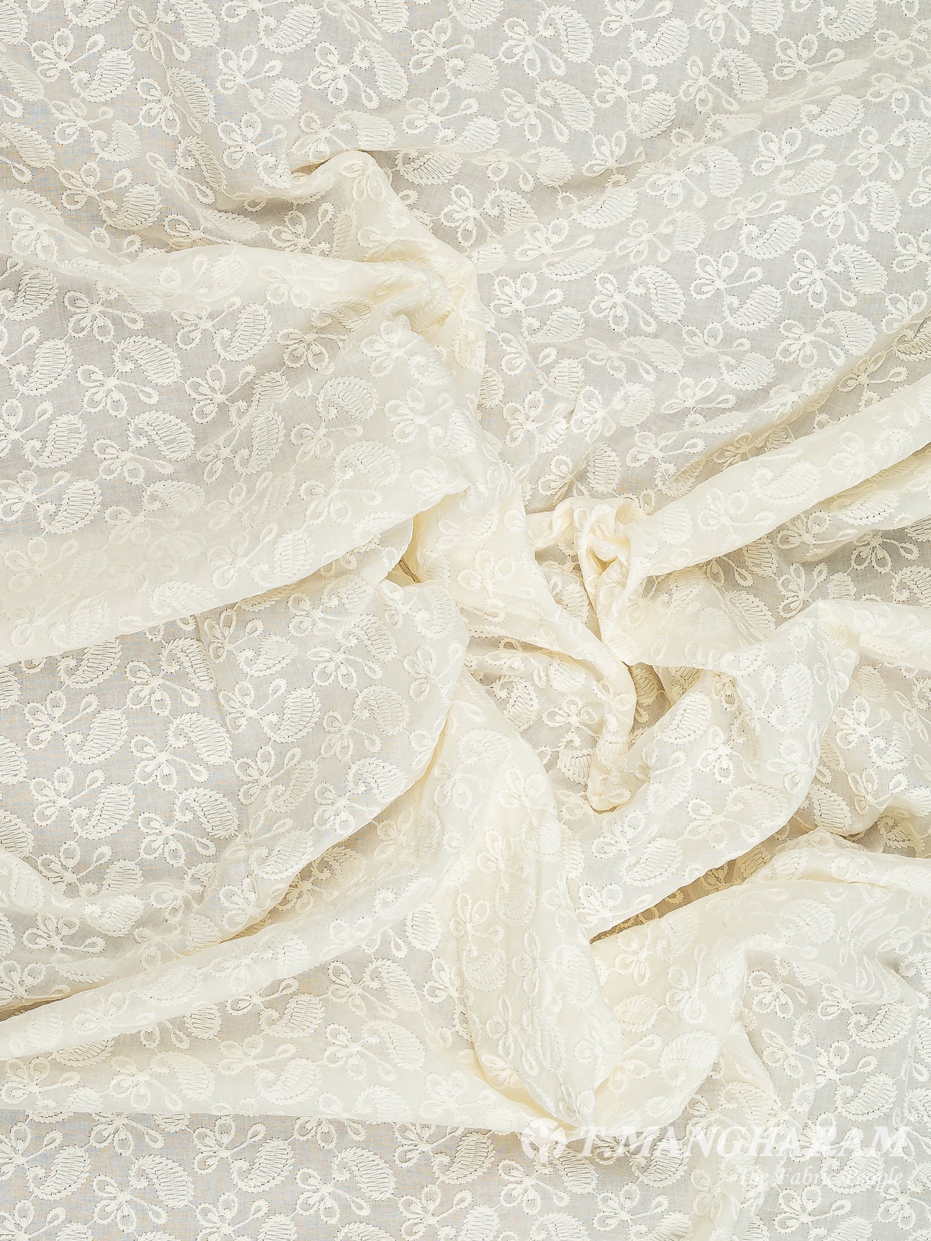 Cream Cotton Fabric - EC11878