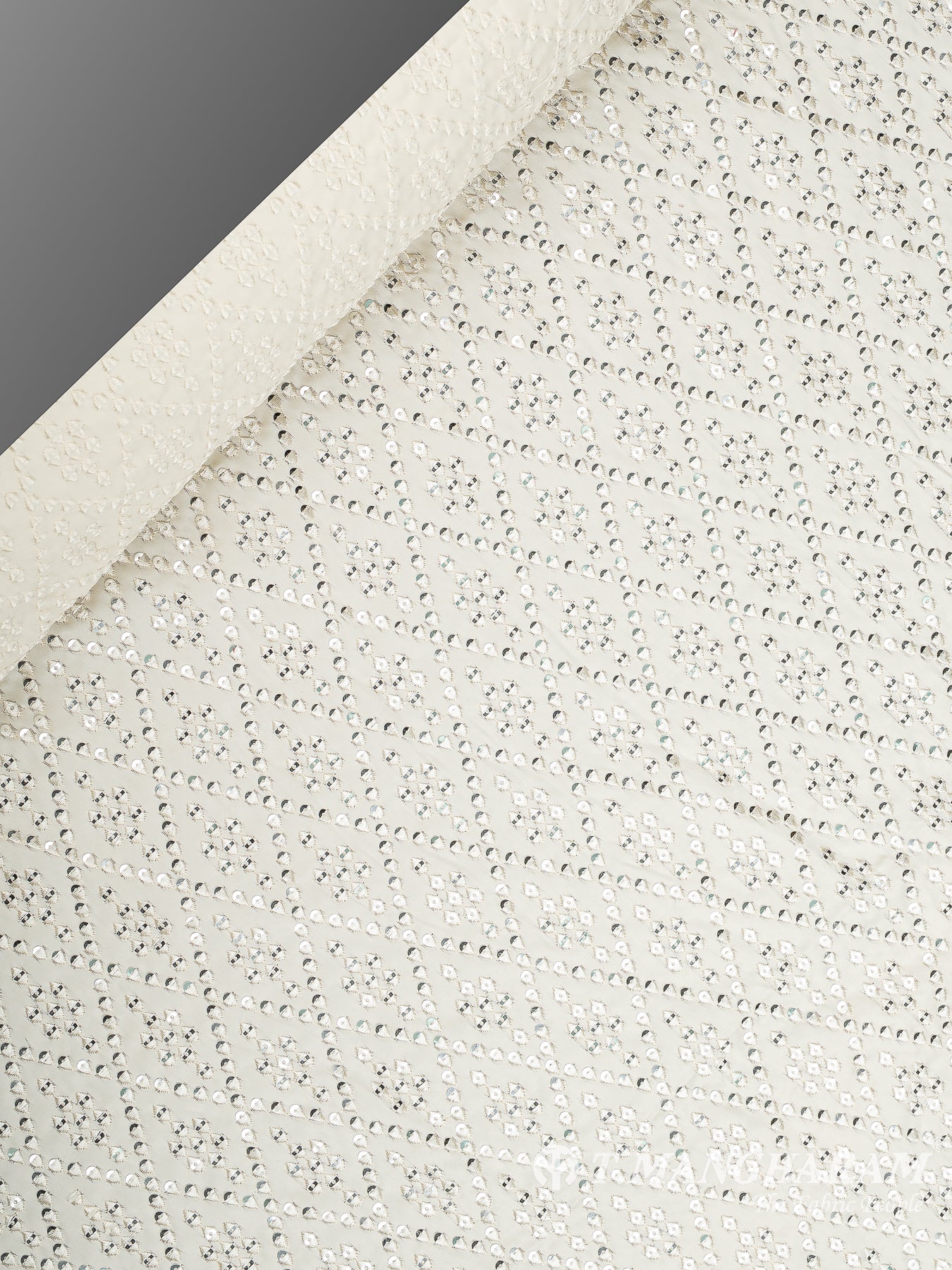 Cream Satin Fabric - EB8911