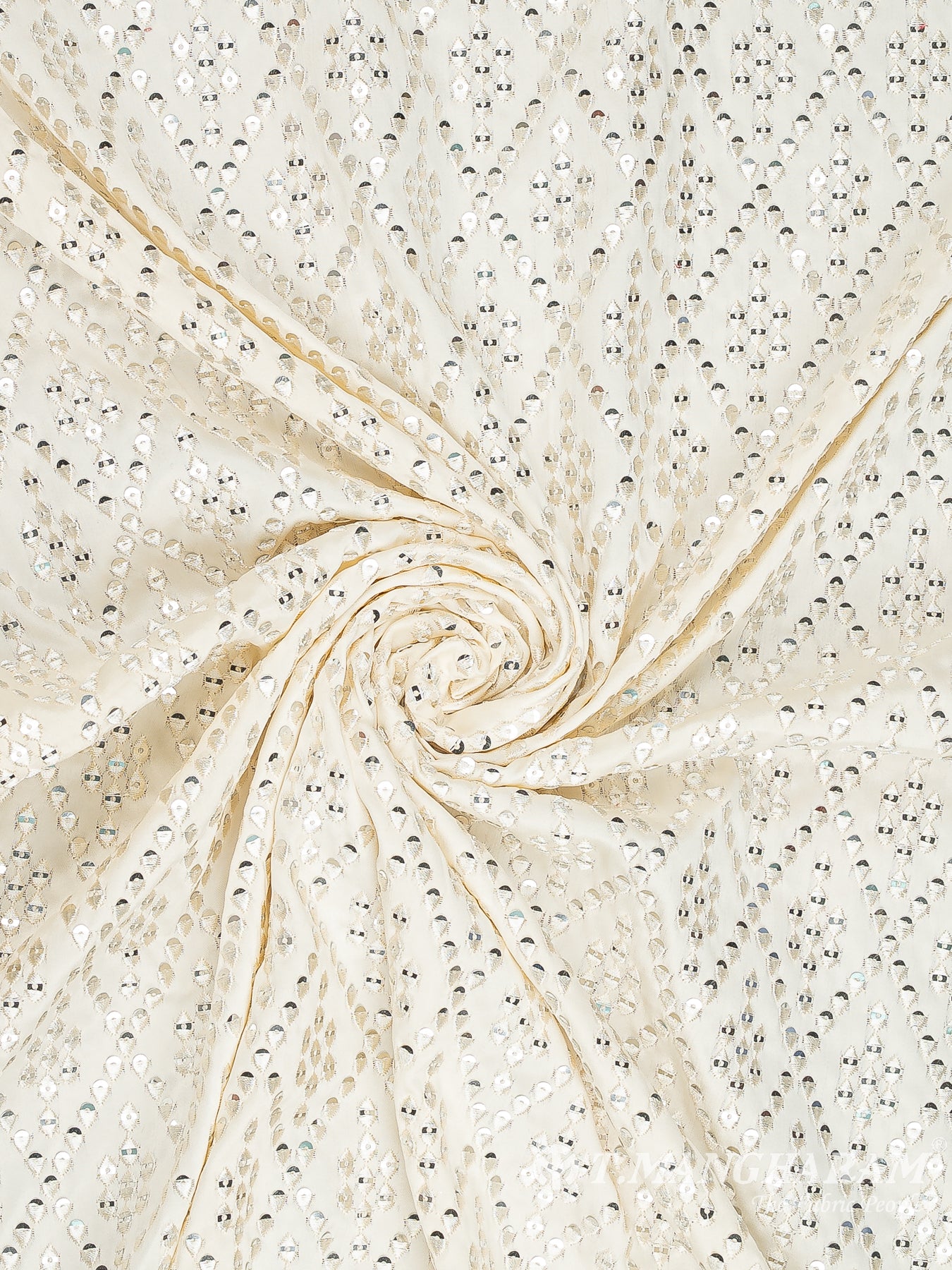 Cream Satin Fabric - EB8911