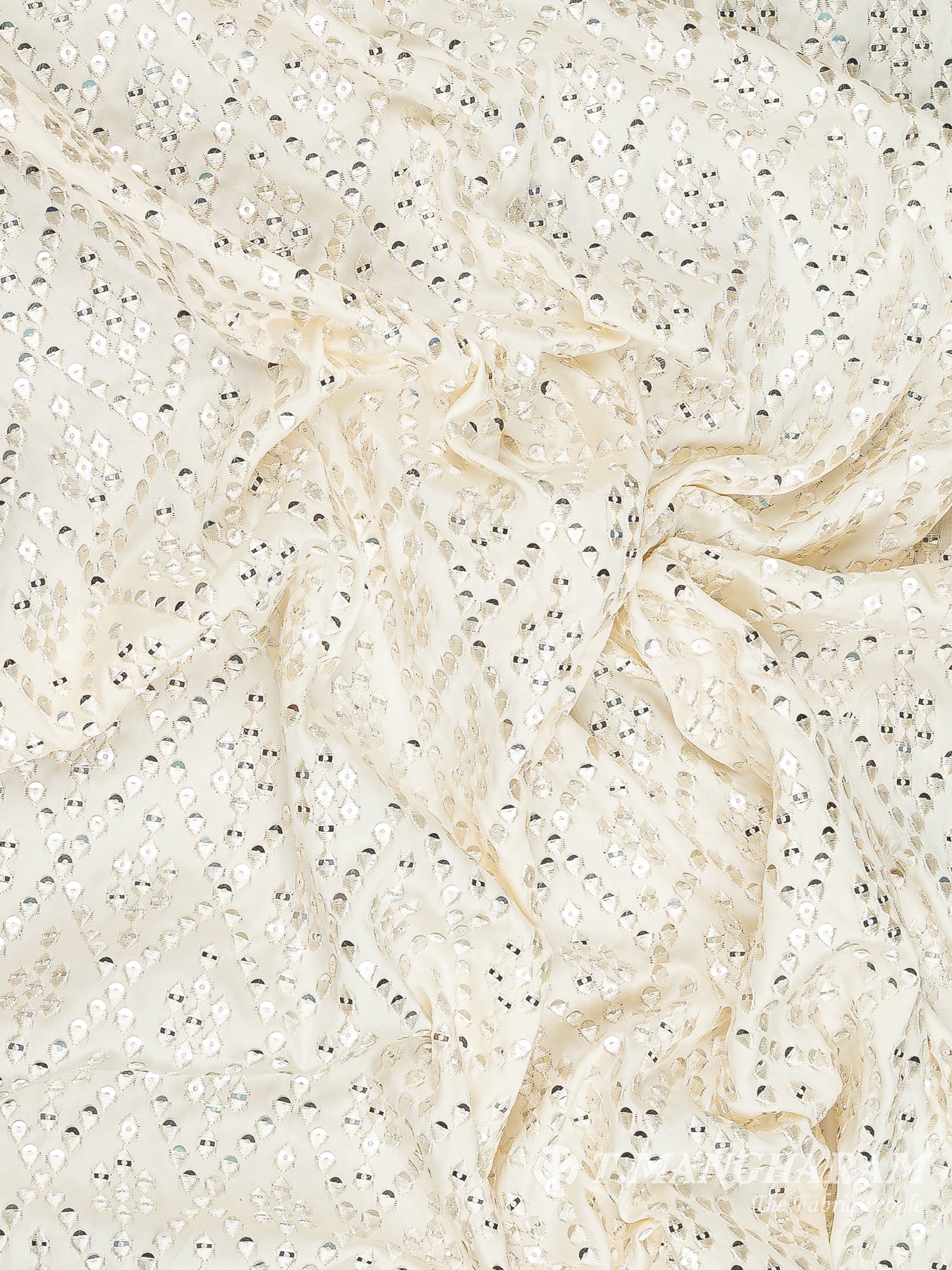 Cream Satin Fabric - EB8911