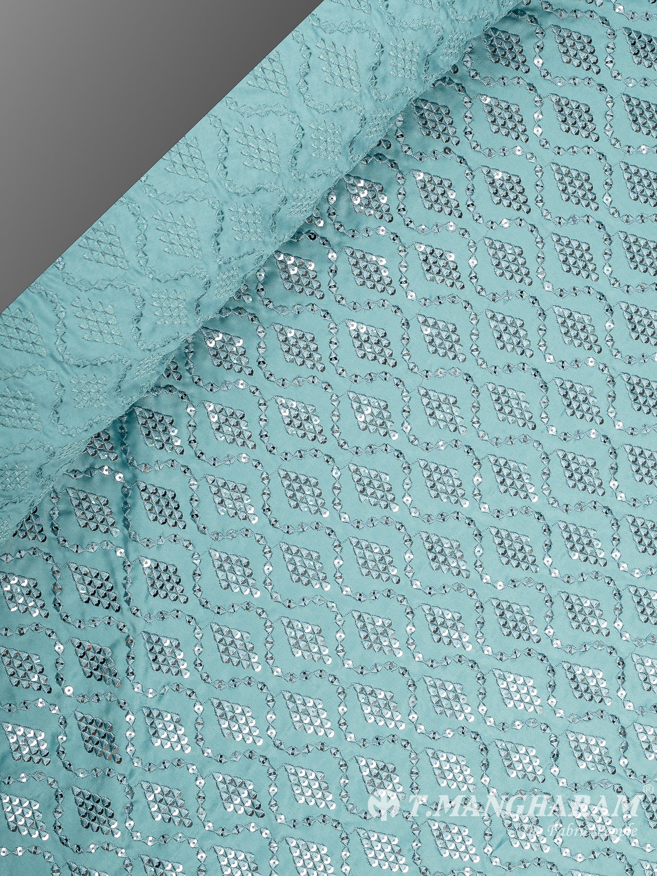 Blue Satin Fabric - EB8906