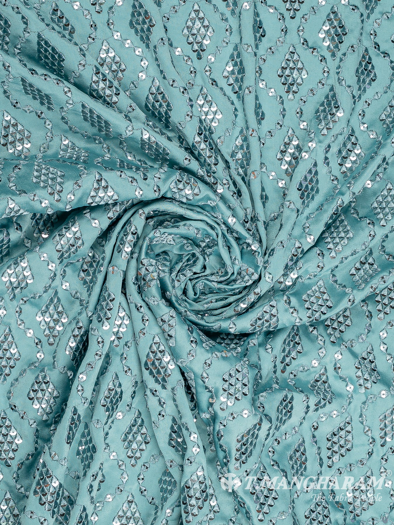 Blue Satin Fabric - EB8906