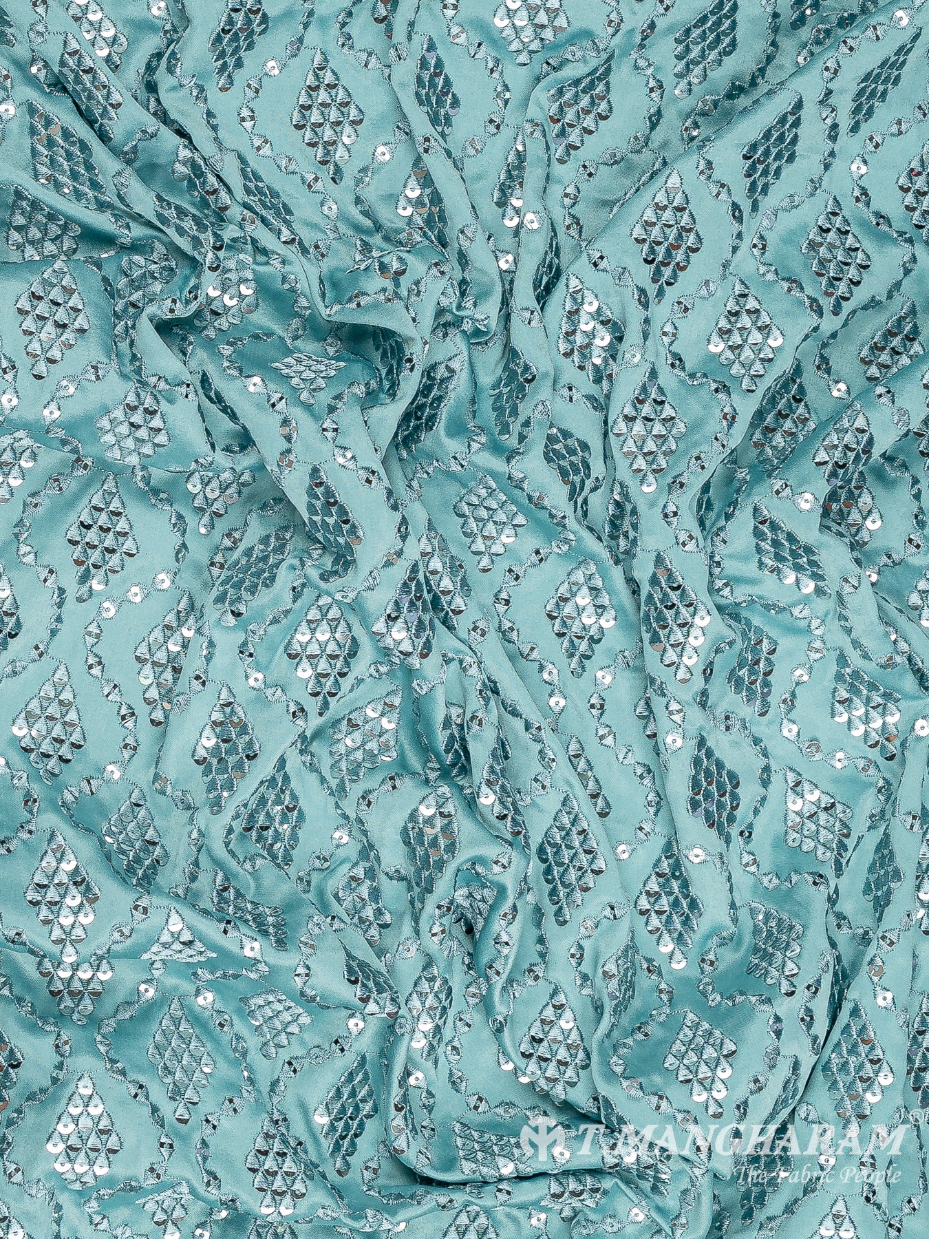 Blue Satin Fabric - EB8906