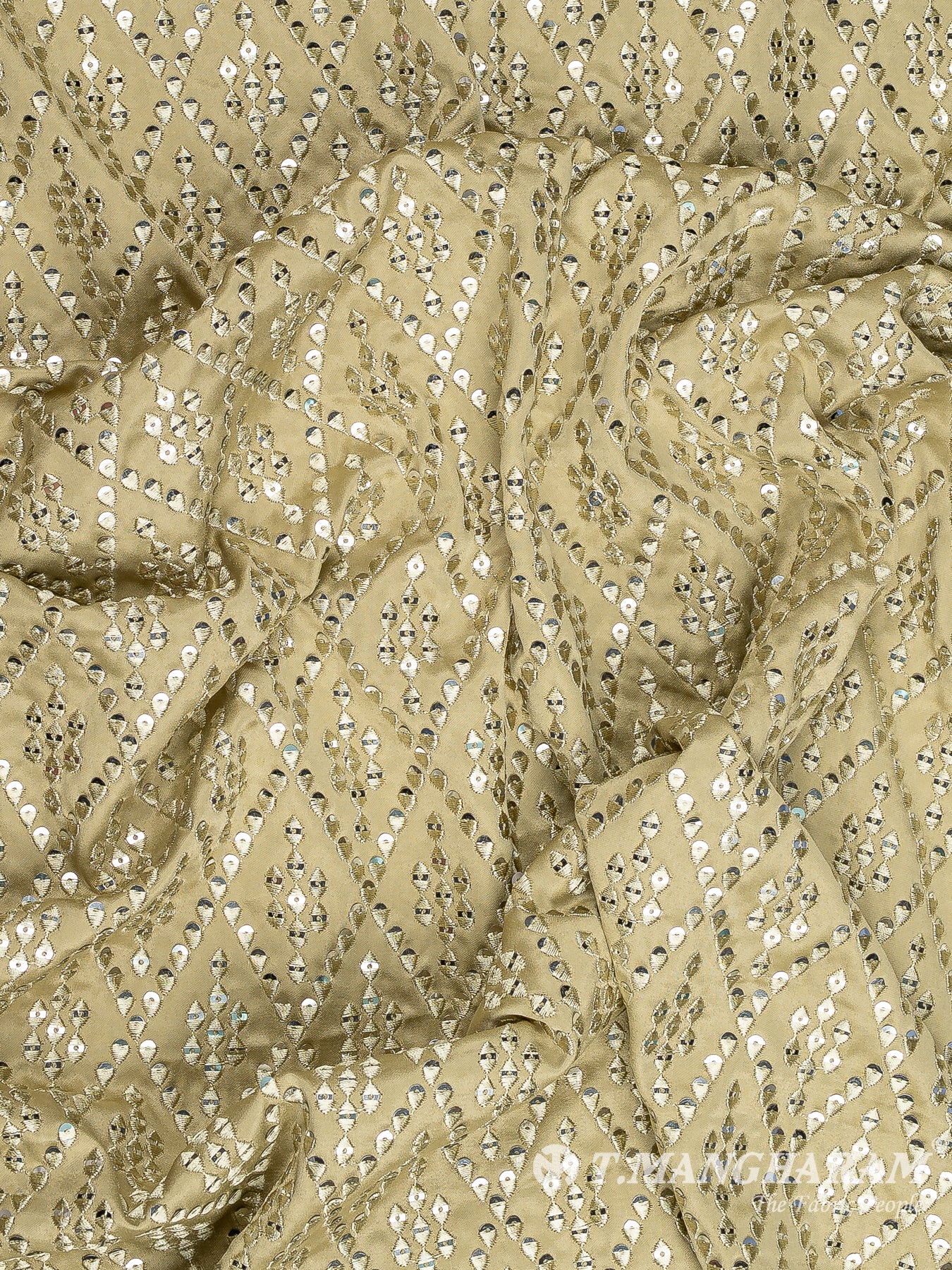 Beige Satin Fabric - EB8910