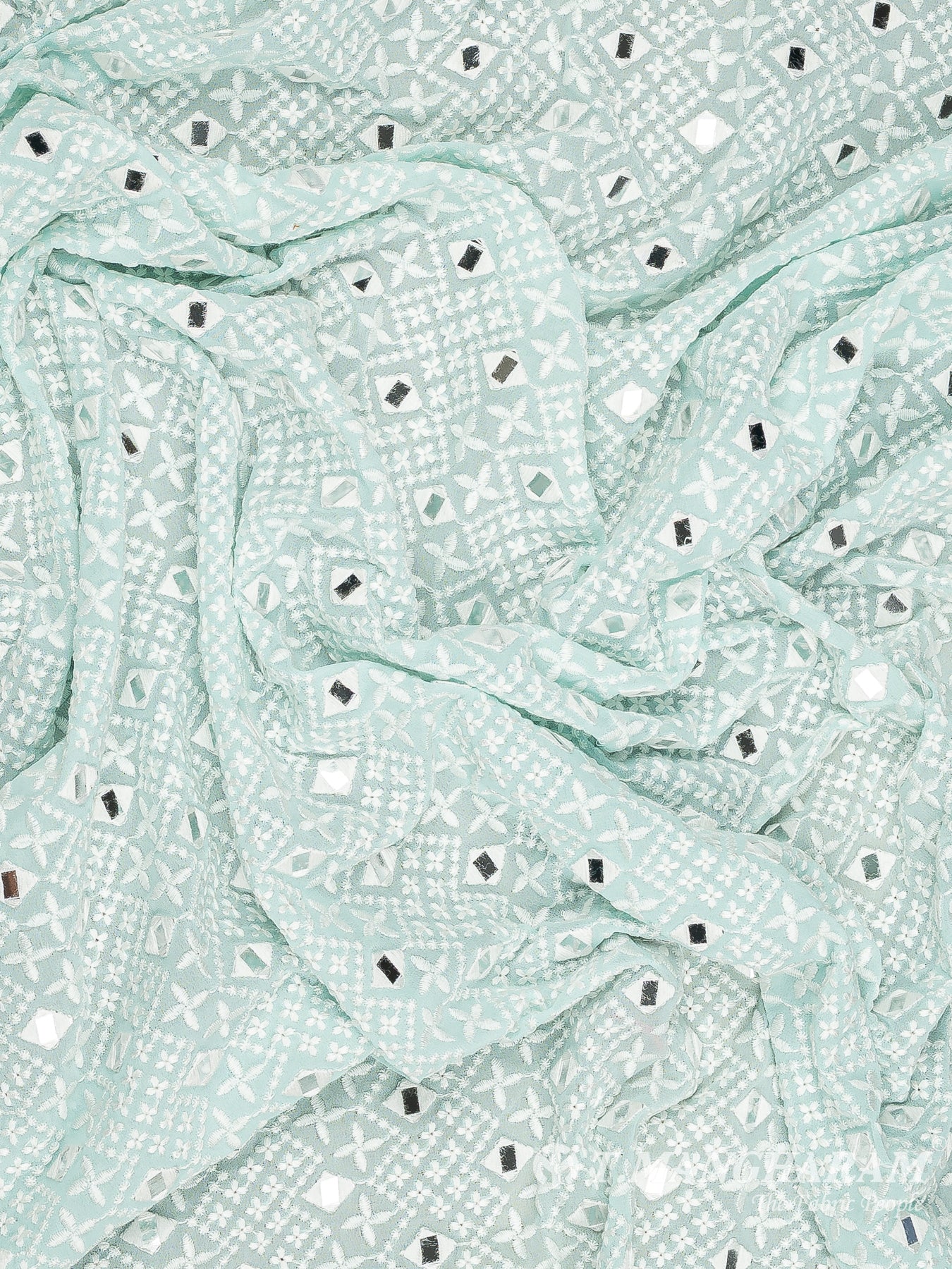 Green Satin Fabric - EB8908