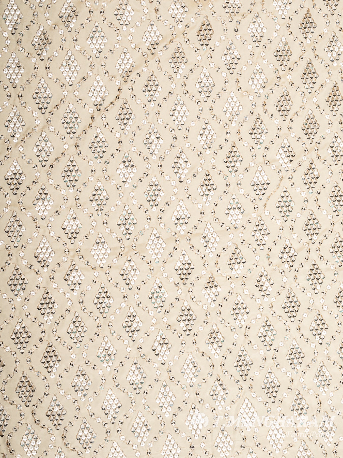 Cream Satin Fabric - EB8902