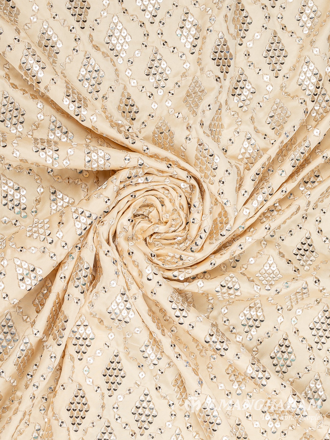 Cream Satin Fabric - EB8902