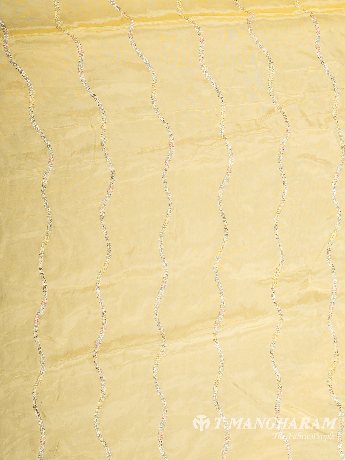 Yellow Viscose Crepe Fabric - EB8994